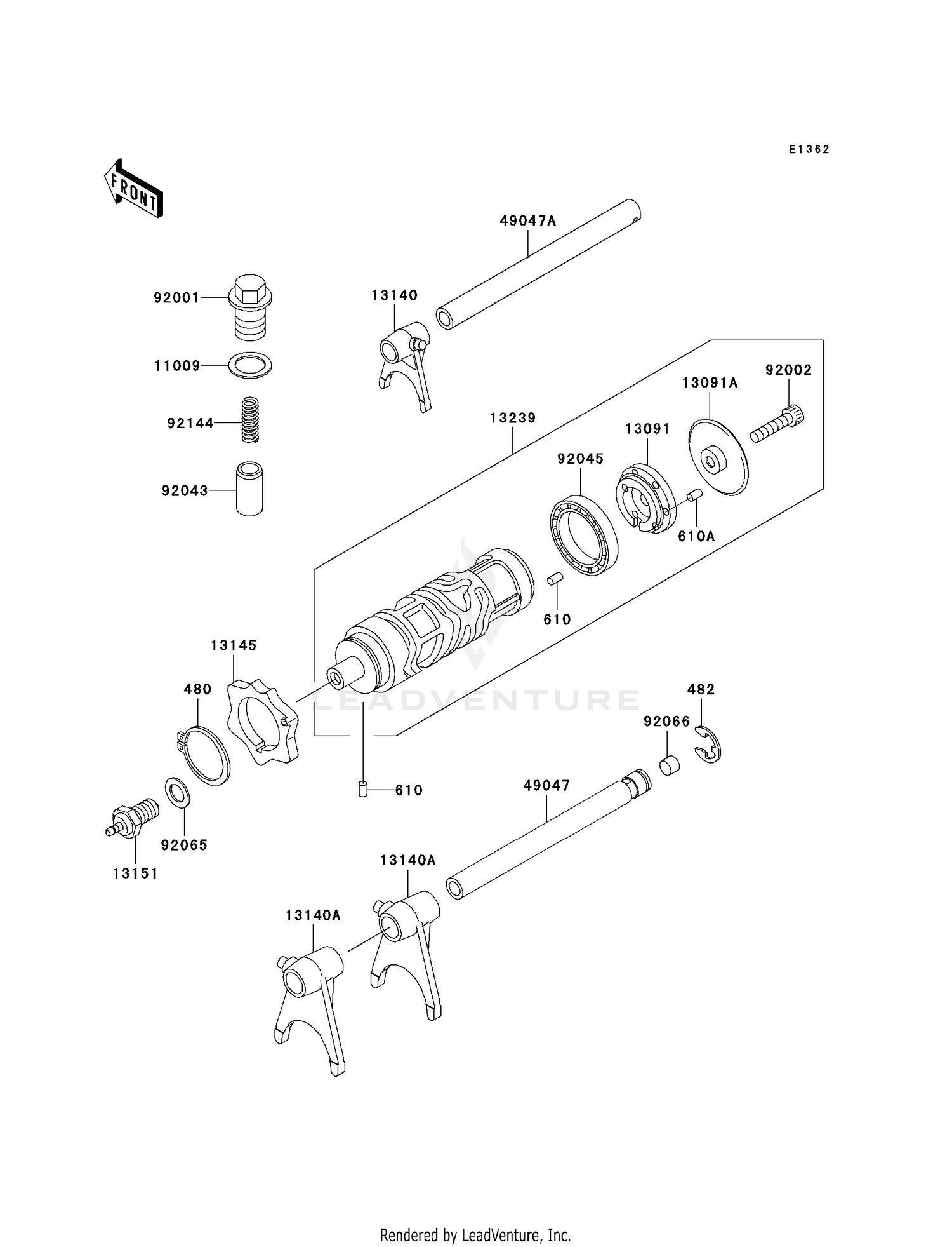 GEAR CHANGE DRUM/SHIFT FORK(S)