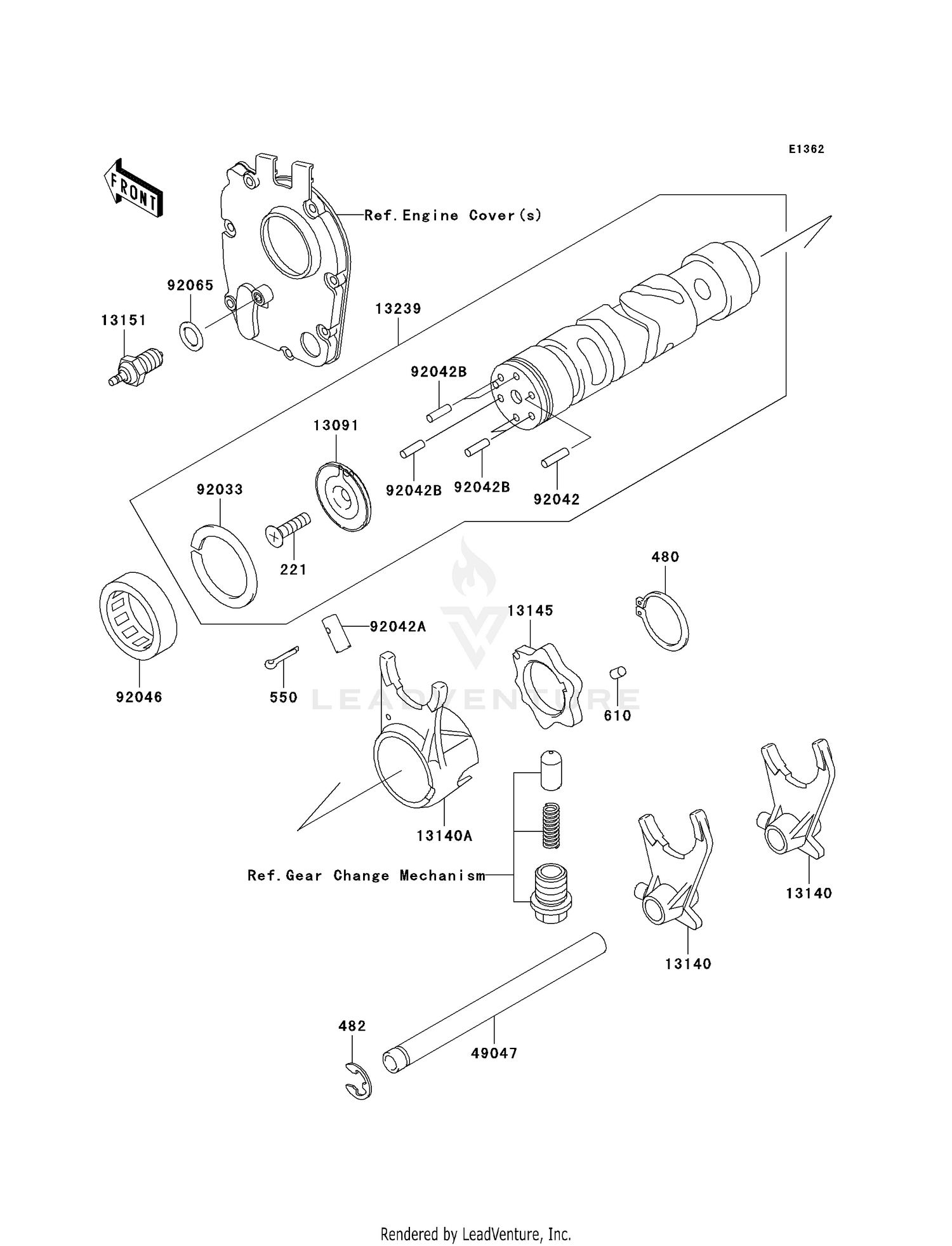 GEAR CHANGE DRUM/SHIFT FORK(S)