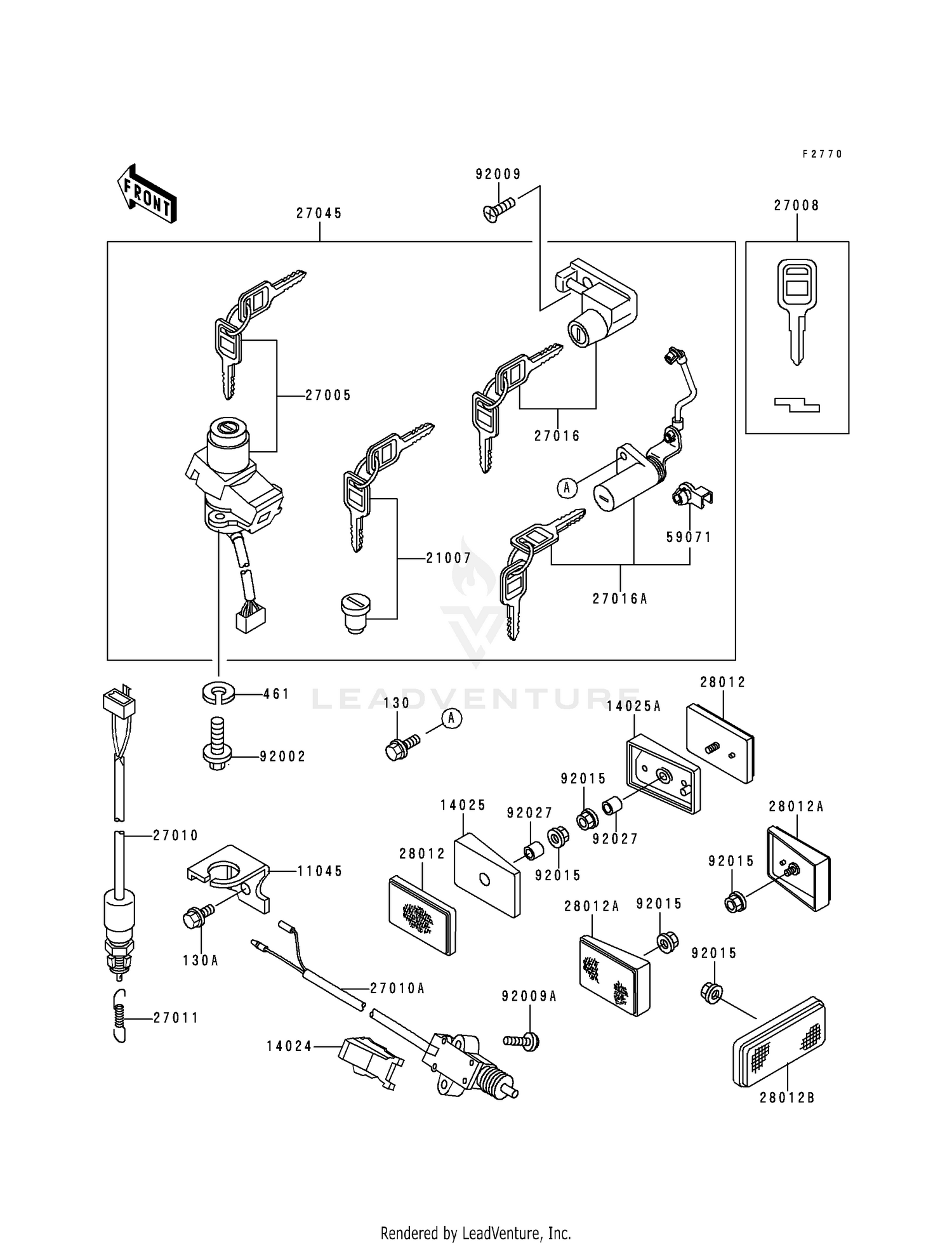 IGNITION SWITCH/LOCKS/REFLECTORS