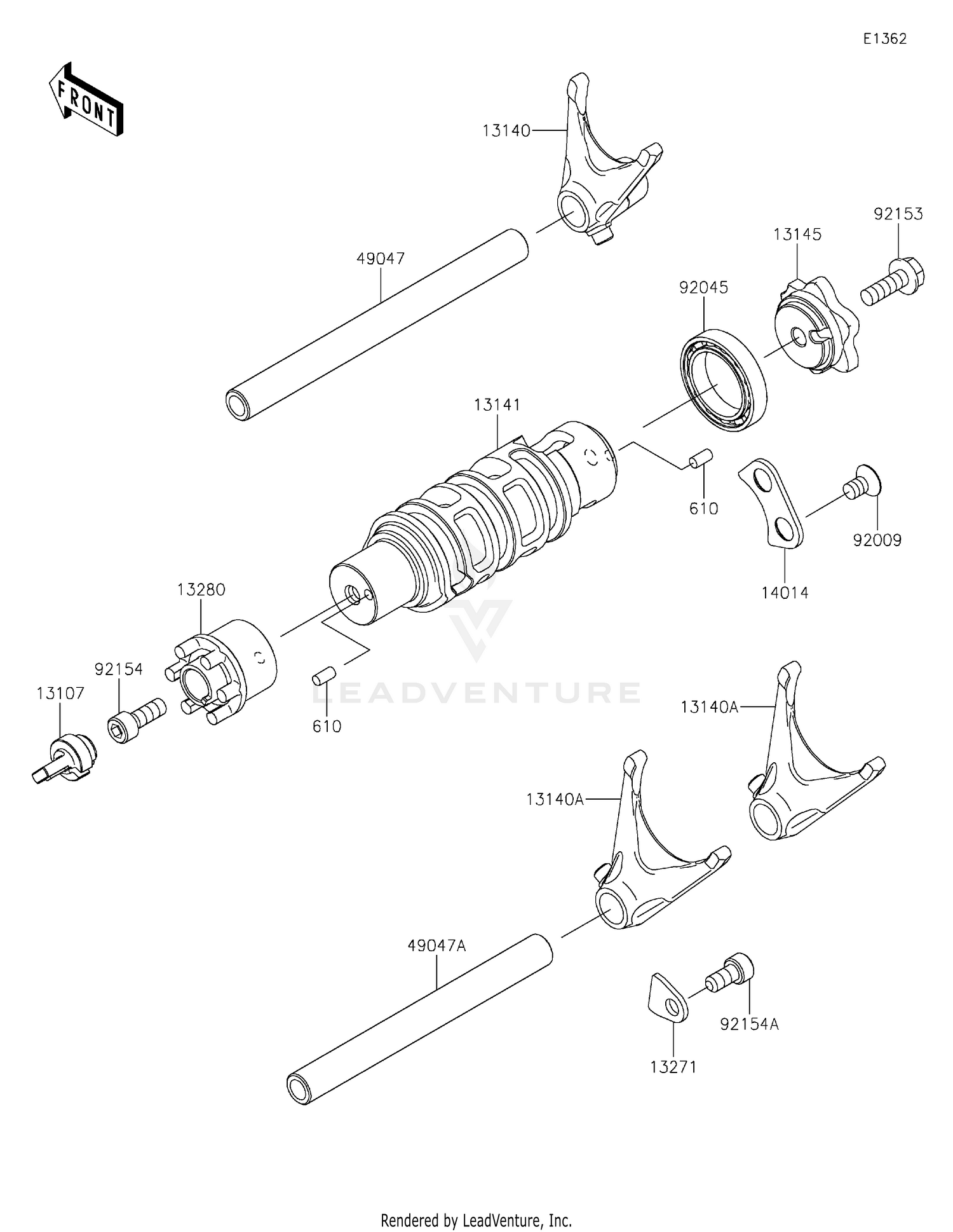 Gear Change Drum/Shift Fork(s)