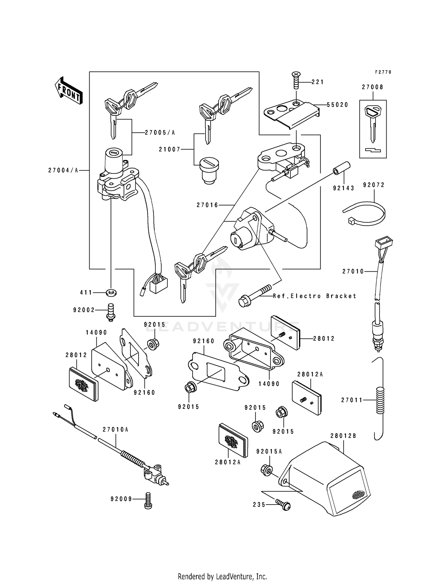 IGNITION SWITCH/LOCKS/REFLECTORS