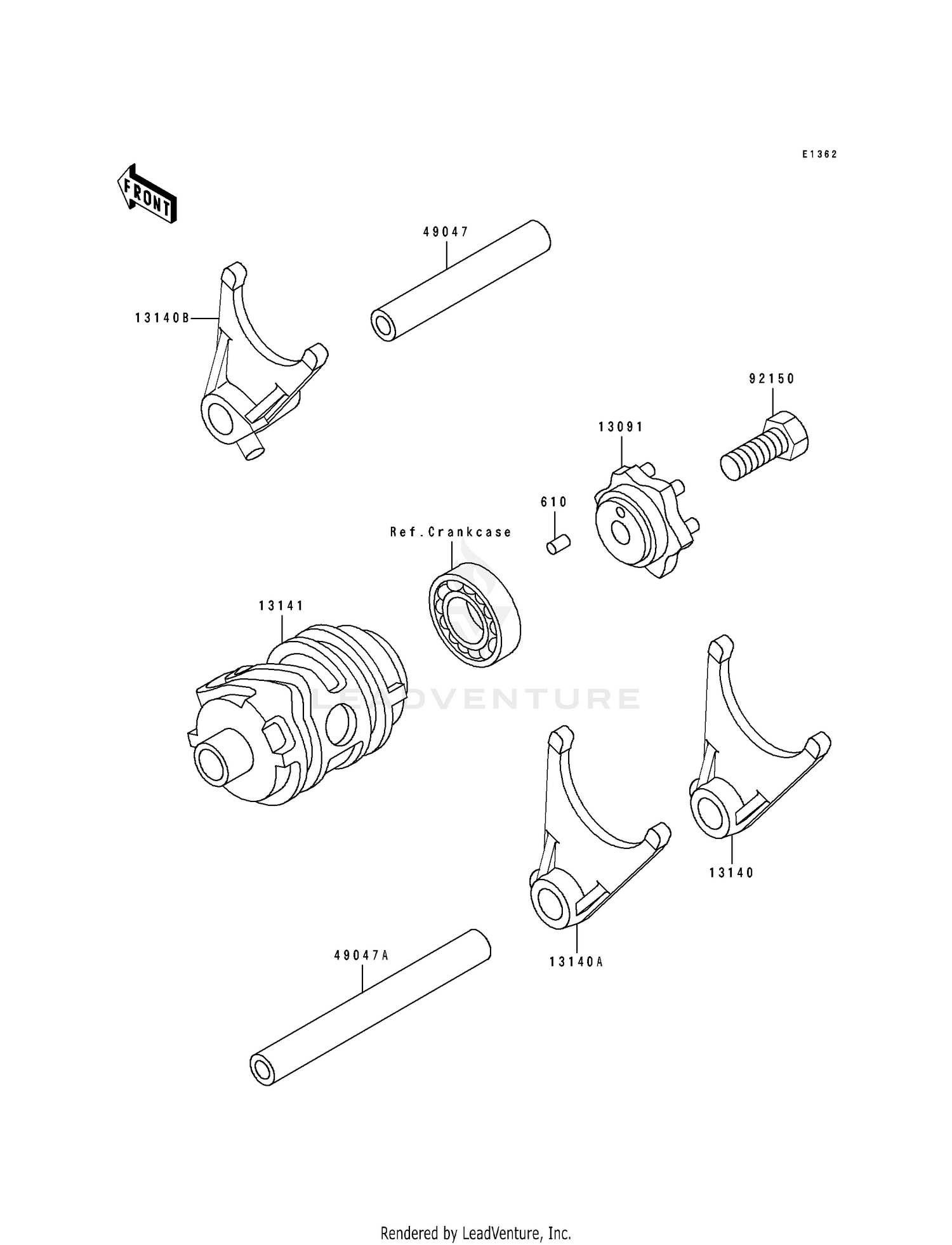 GEAR CHANGE DRUM/SHIFT FORKS