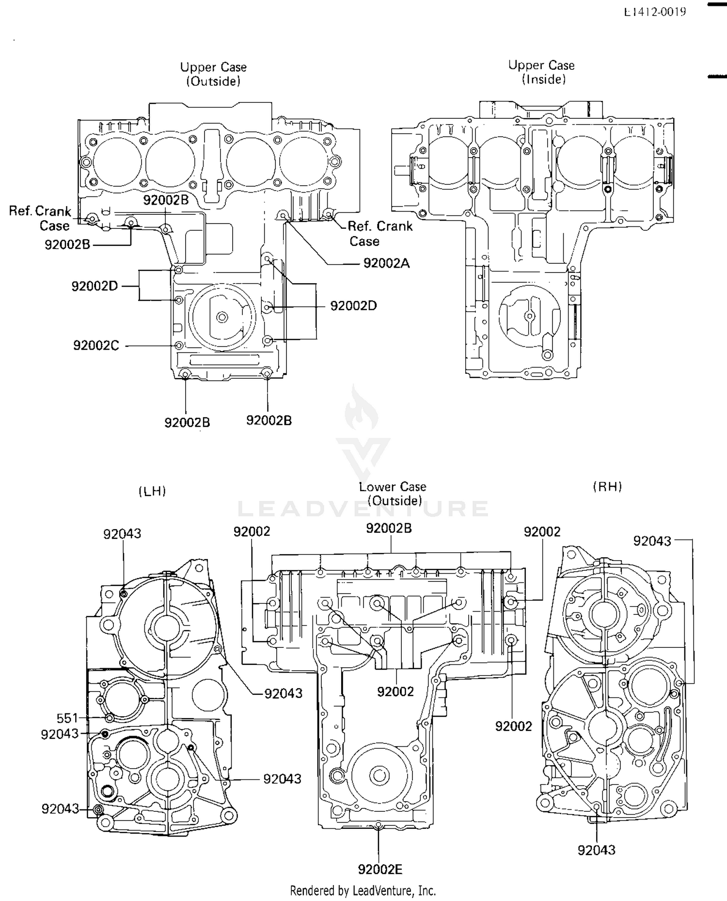 CRANKCASE BOLT & STUD PATTERN