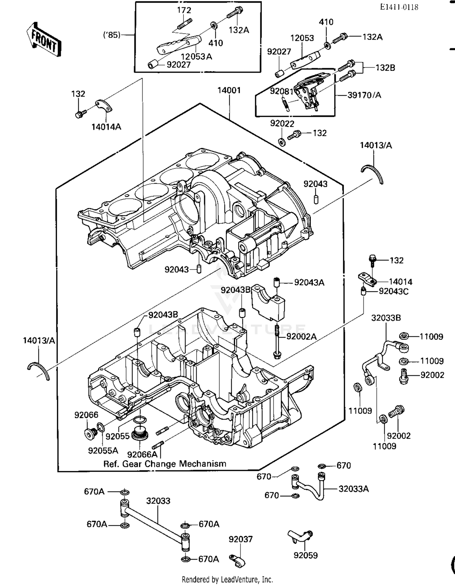 CRANKCASE (-E/NO. 030893)