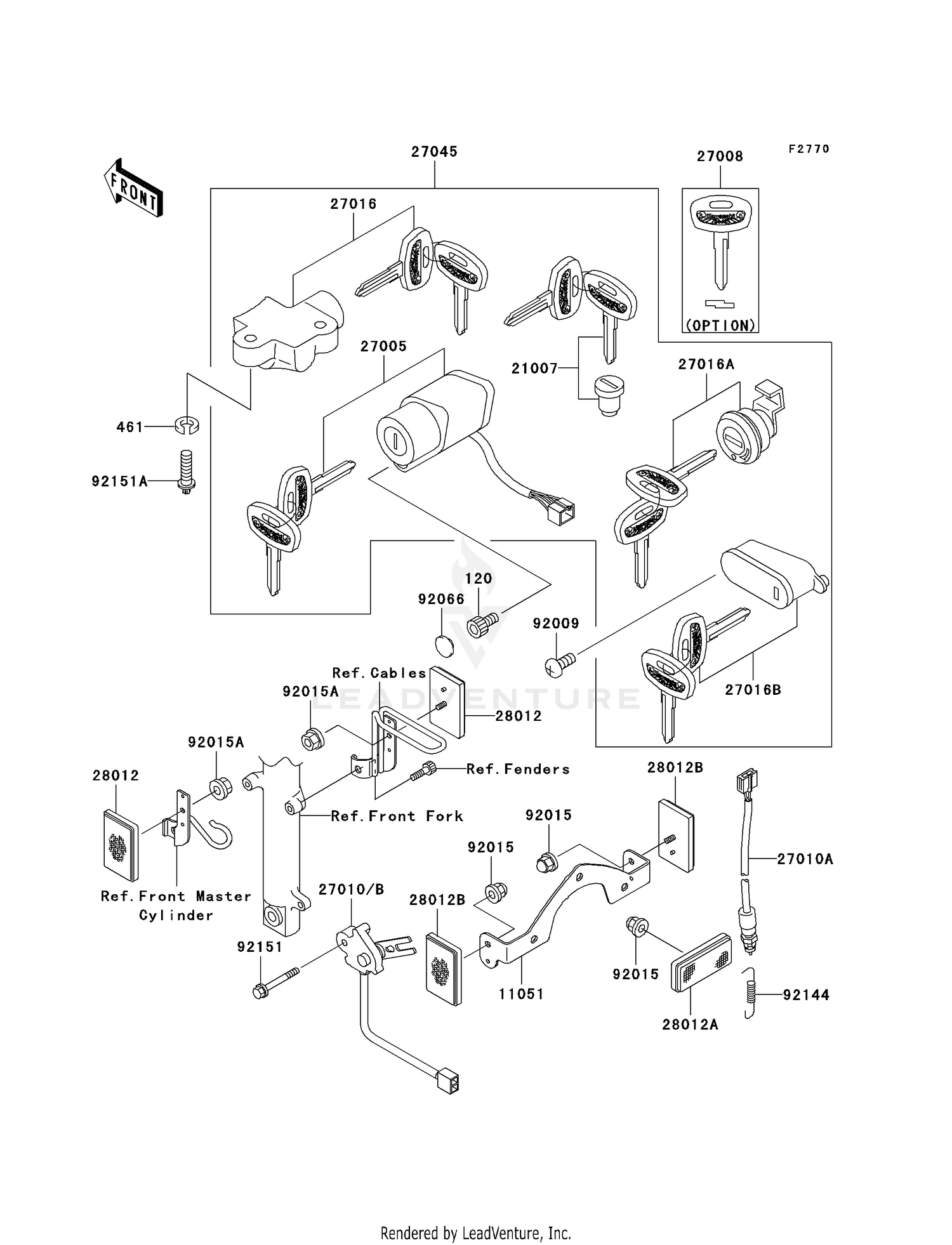 IGNITION SWITCH/LOCKS/REFLECTORS