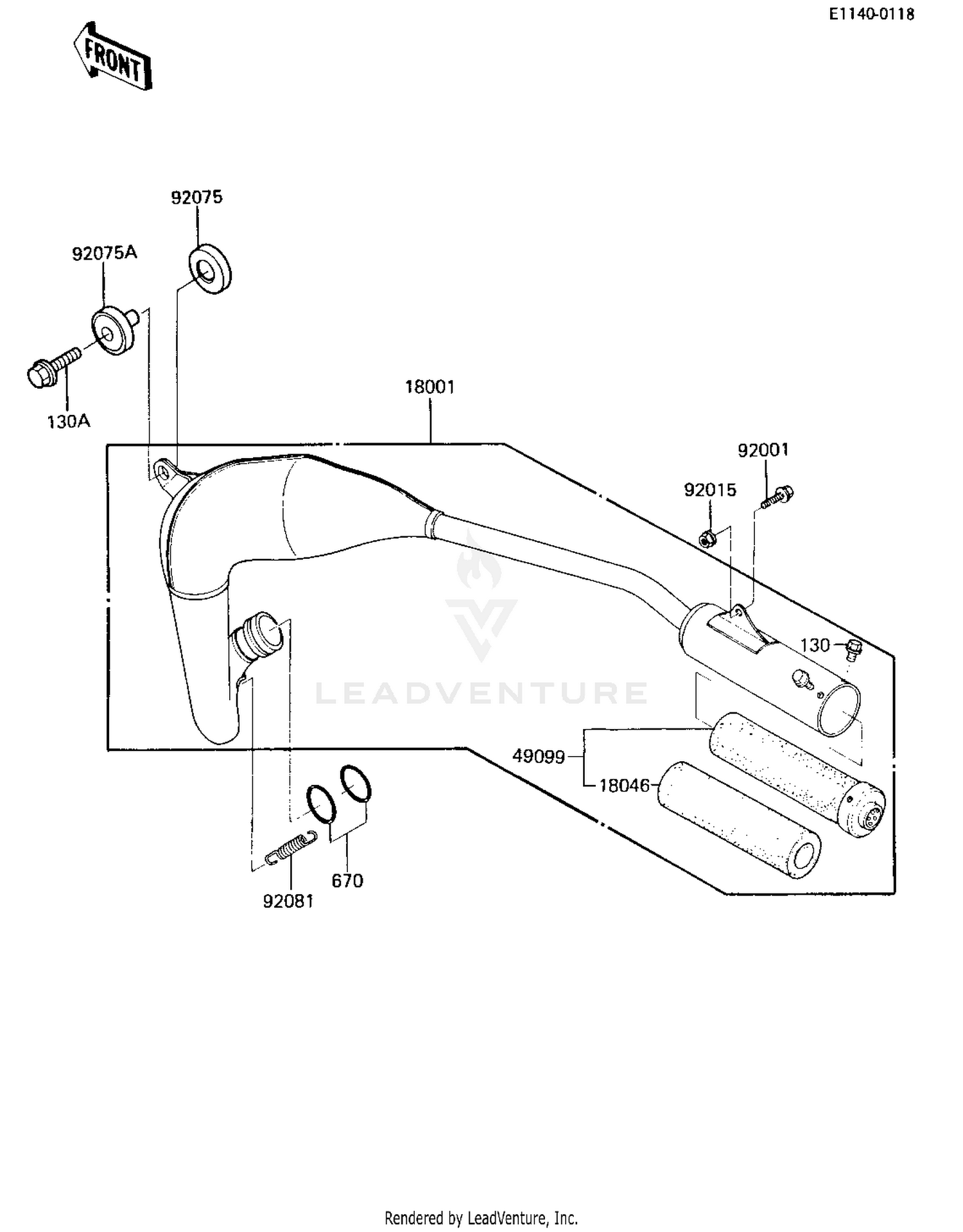 MUFFLER ('84 KX80-E2)