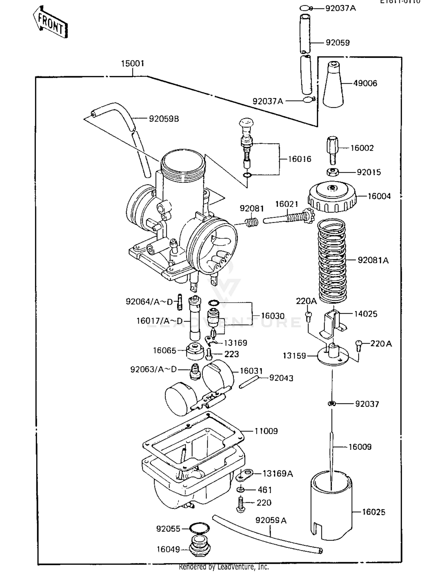CARBURETOR  ('85 KX80-E3)