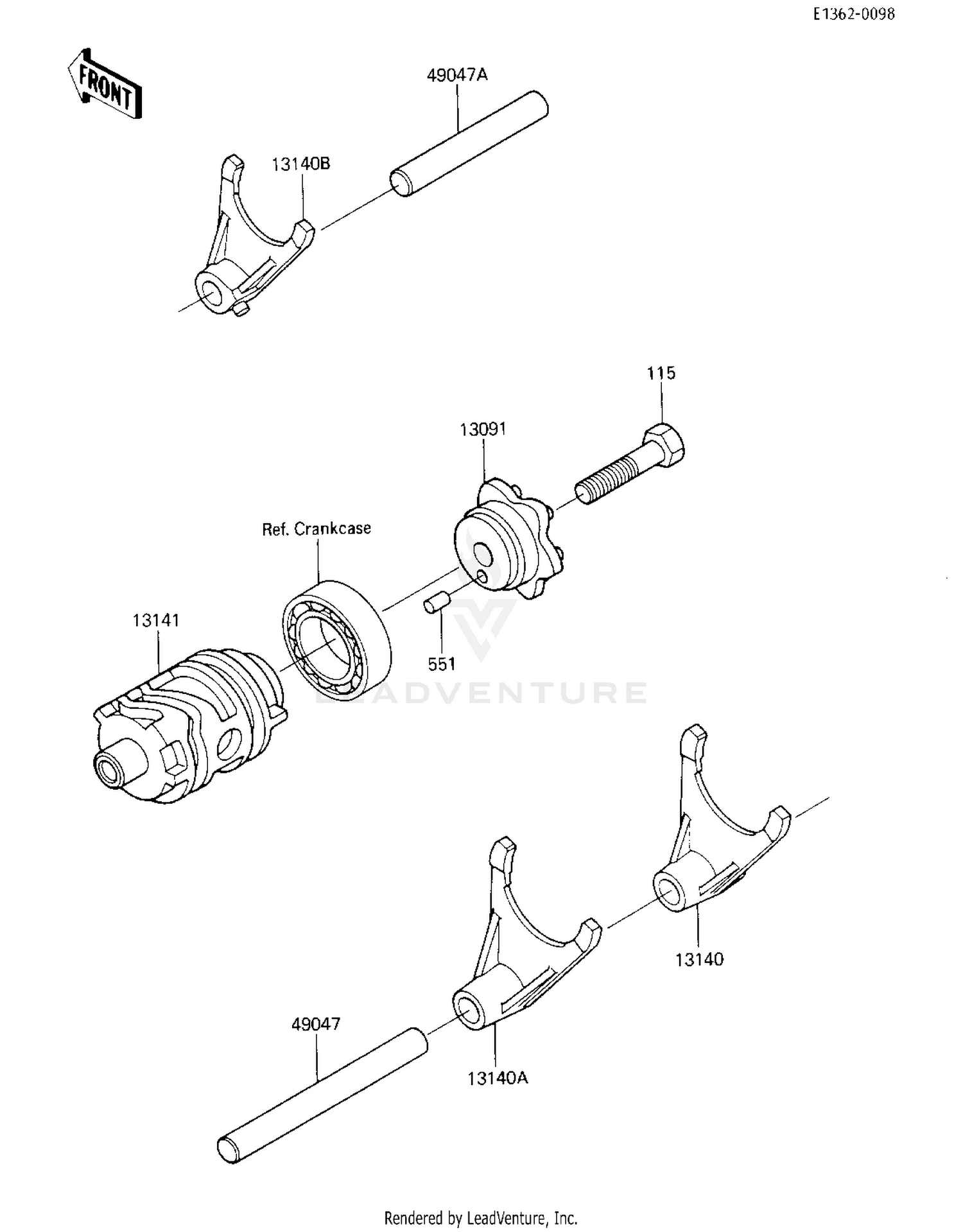 GEAR CHANGE DRUM & FORKS