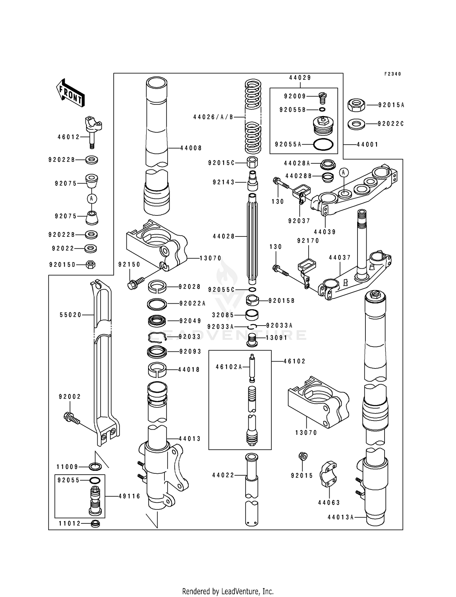 FRONT FORK (KX250-H1)