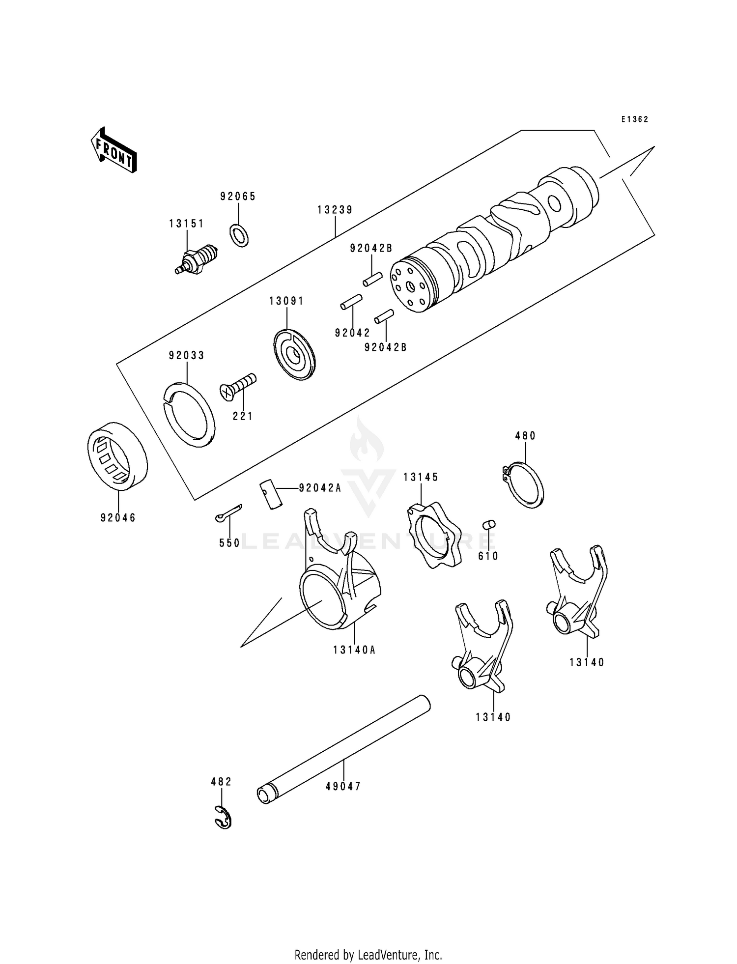 CHANGE DRUM/SHIFT FORK