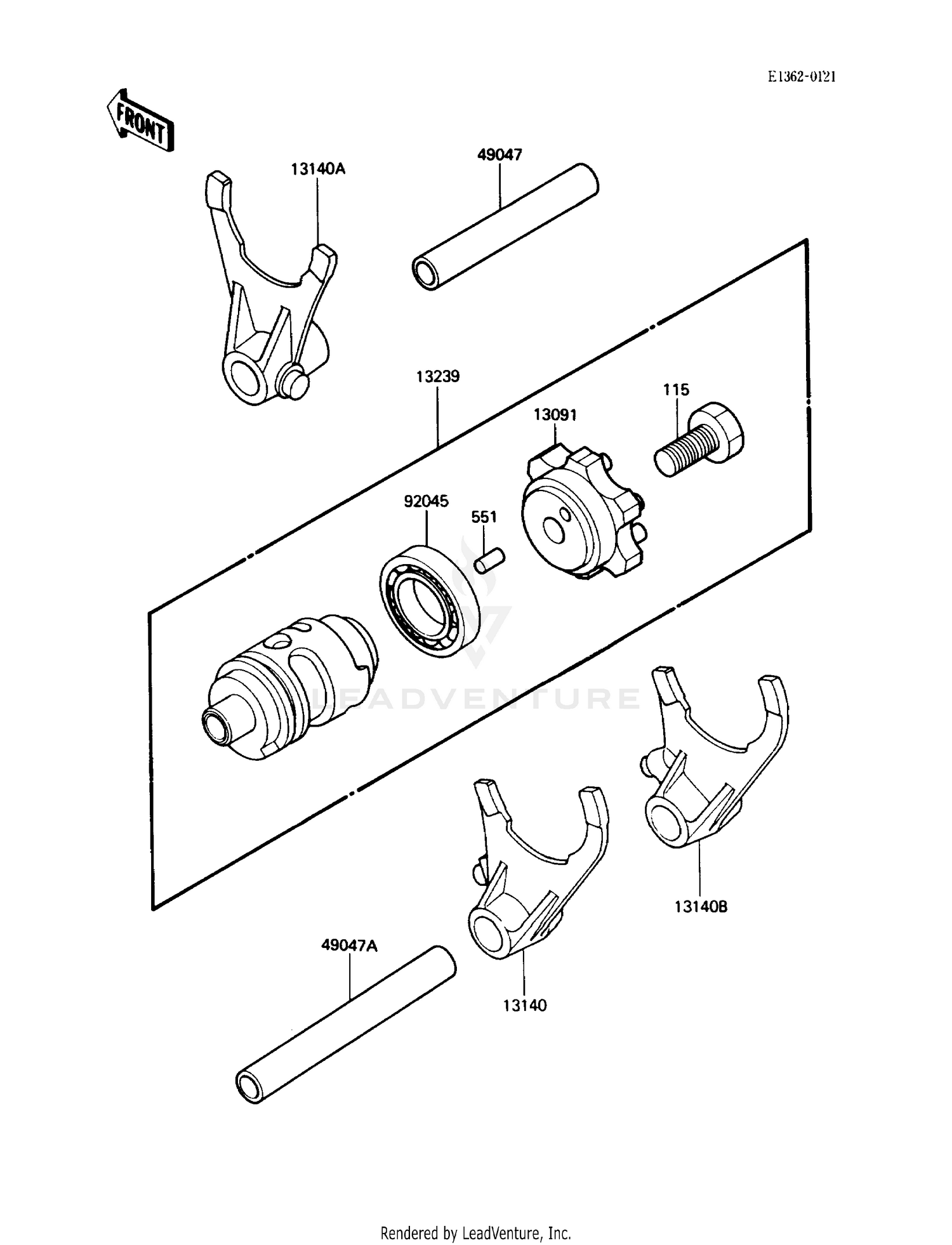 GEAR CHANGE DRUM/SHIFT FORK(S)