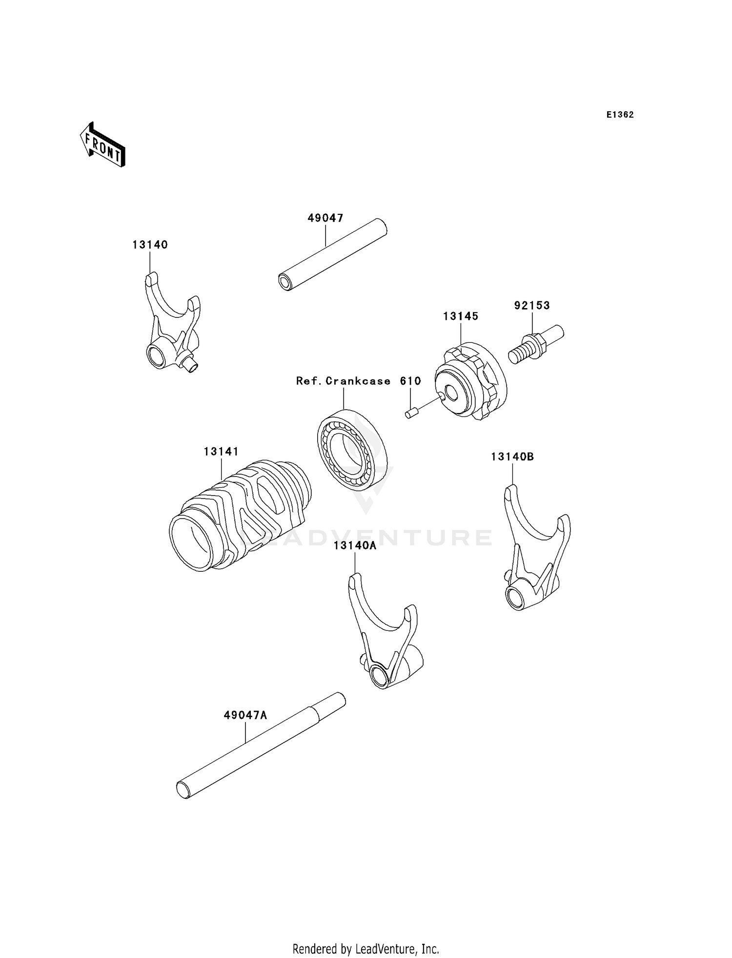 GEAR CHANGE DRUM/SHIFT FORK(S)