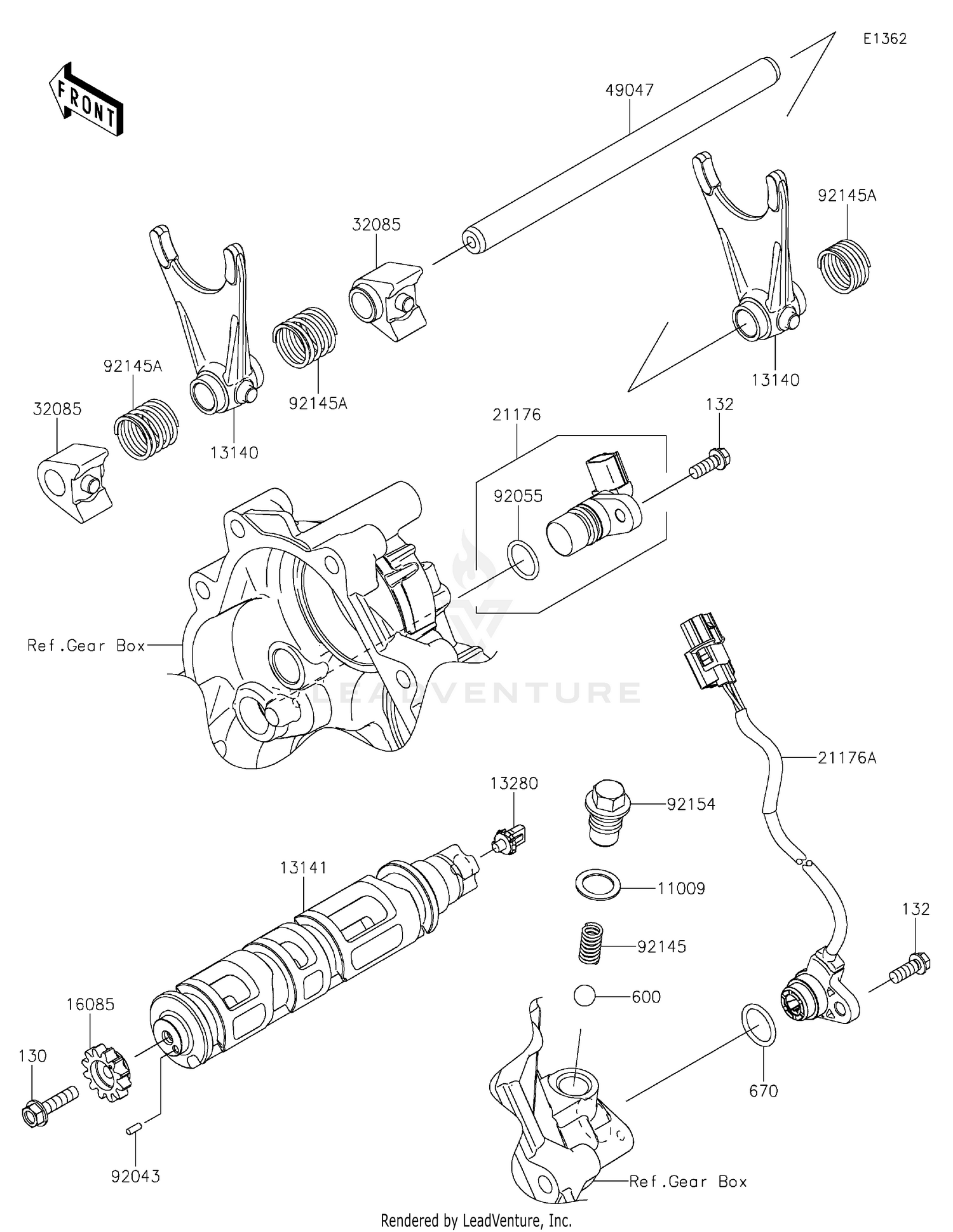 Gear Change Drum/Shift Fork(s)