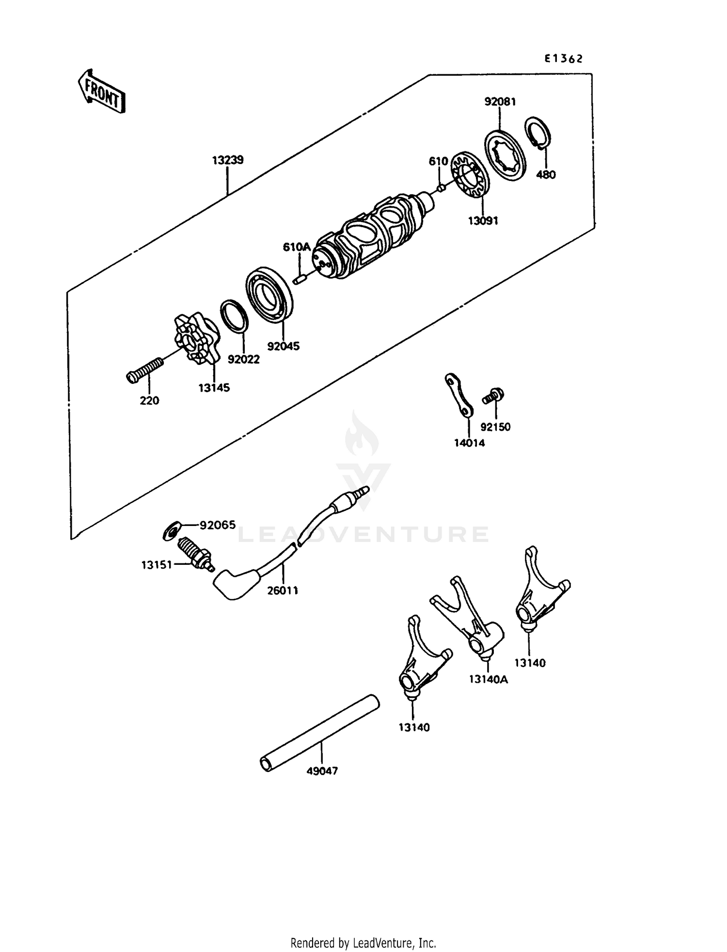 GEAR CHANGE DRUM/SHIFT FORK(S)