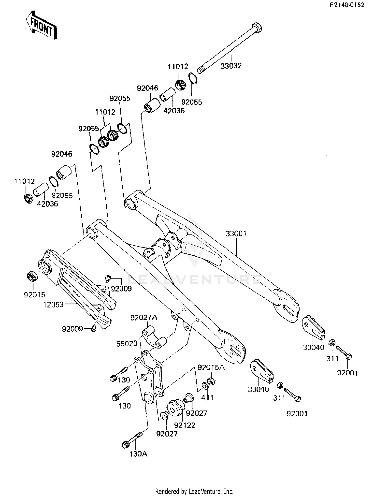 SWING ARM ('84 KX80-E2)