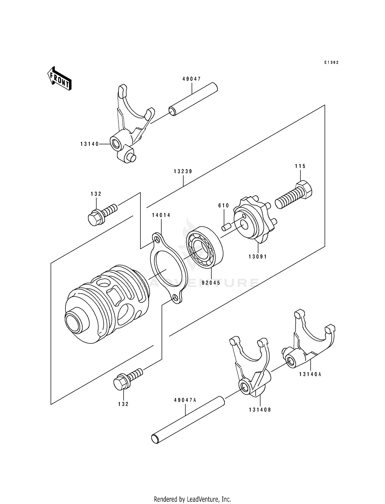 CHANGE DRUM/SHIFT FORK