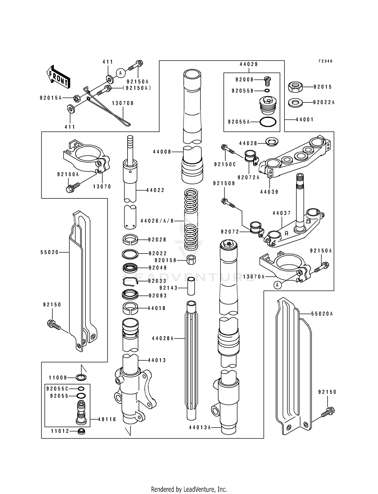FRONT FORK (KDX250-D1)