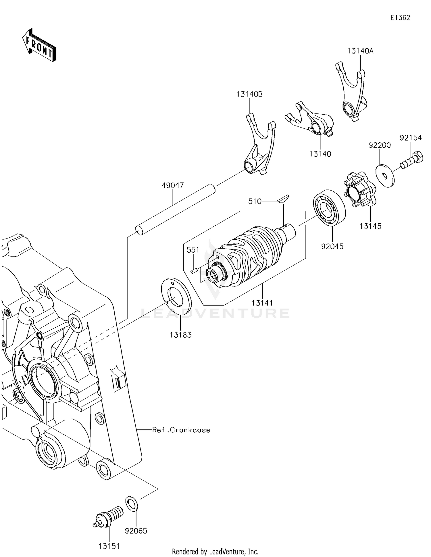 Gear Change Drum/Shift Fork(s)