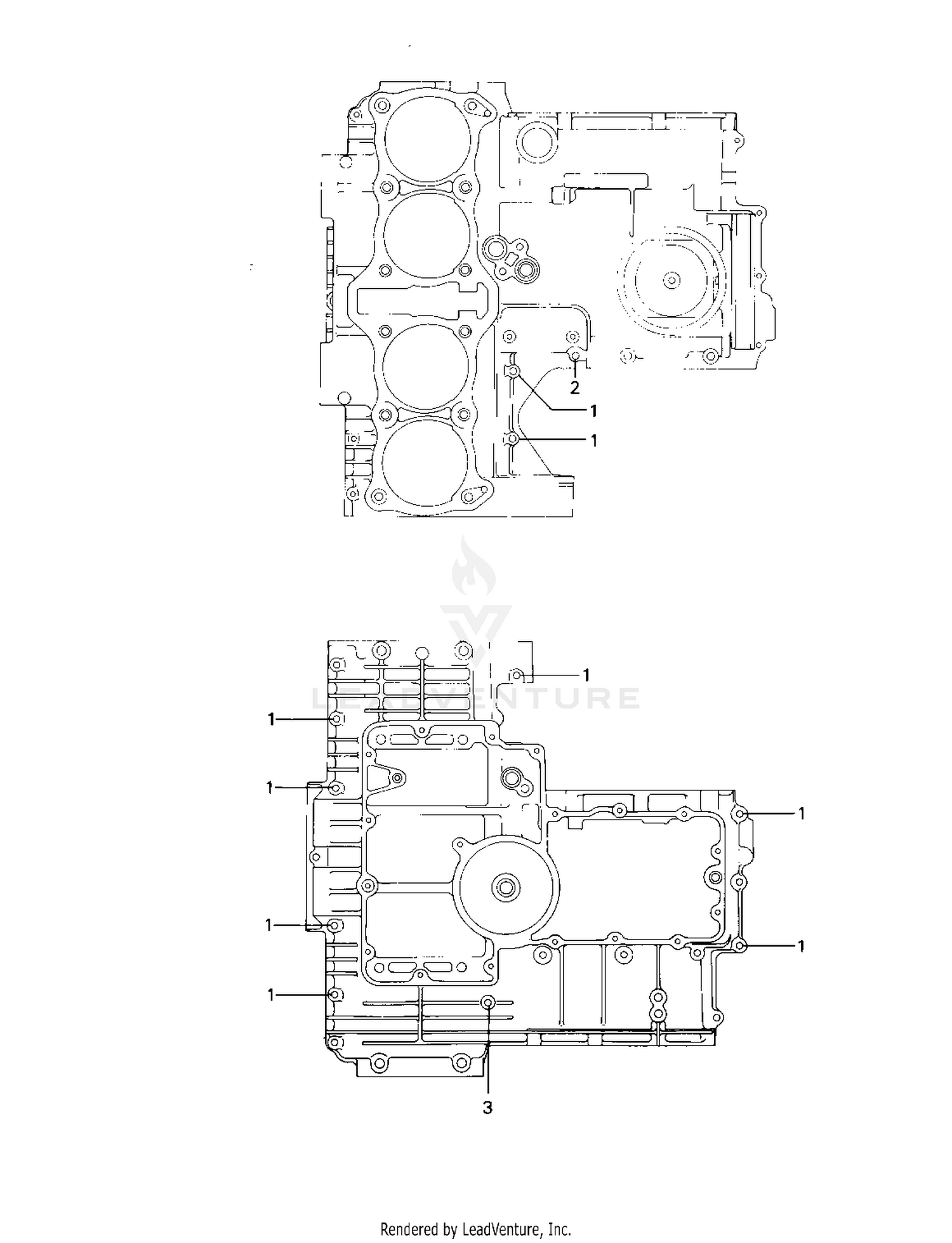 CRANKCASE BOLT & STUD PATTERN
