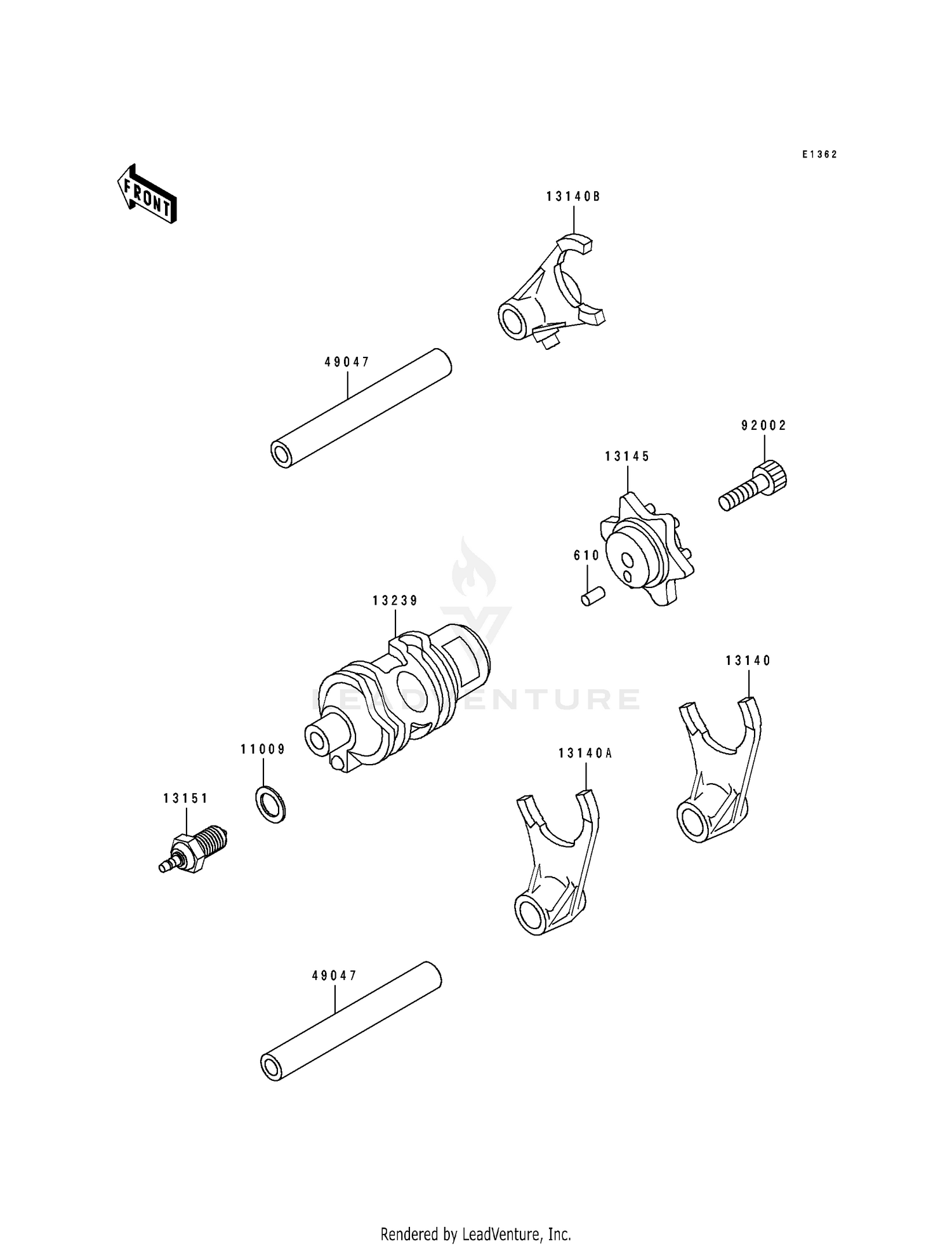 CHANGE DRUM/SHIFT FORK