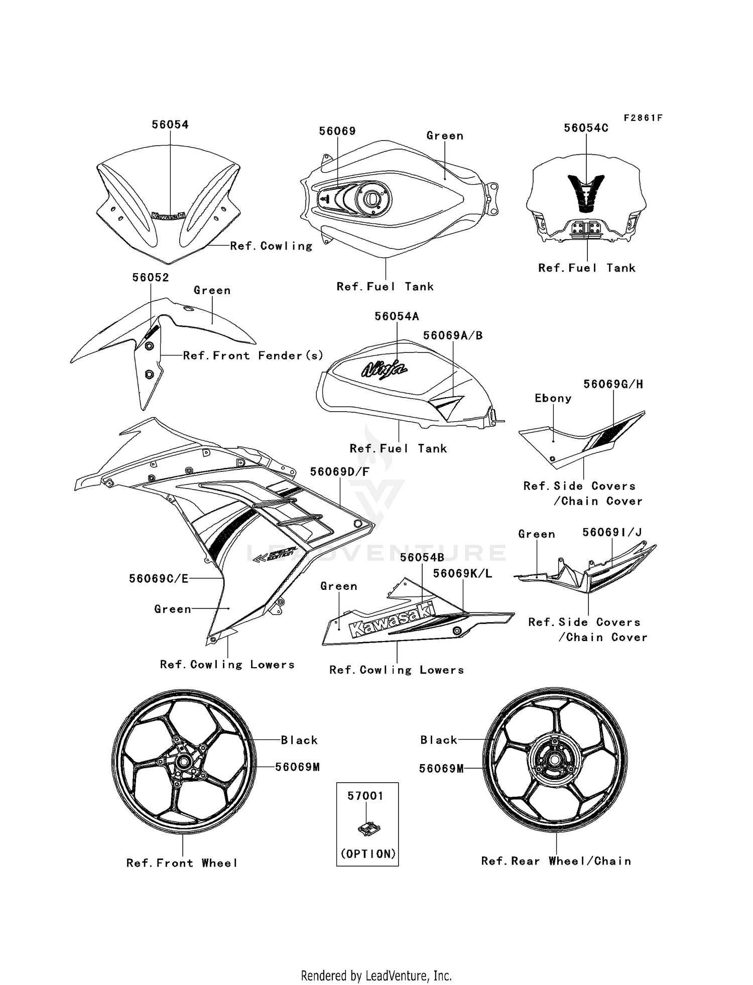 DECALS (GREEN)(BEFA)