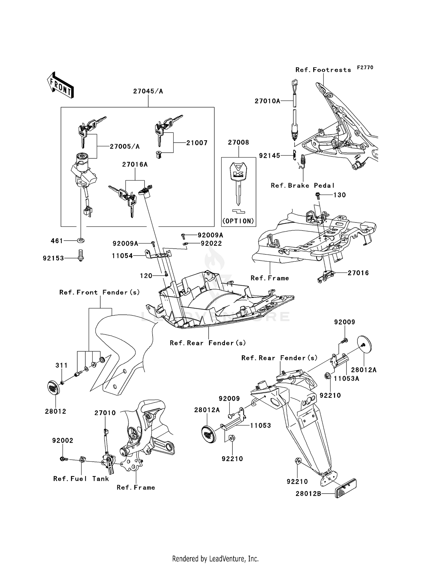 IGNITION SWITCH/LOCKS/REFLECTORS