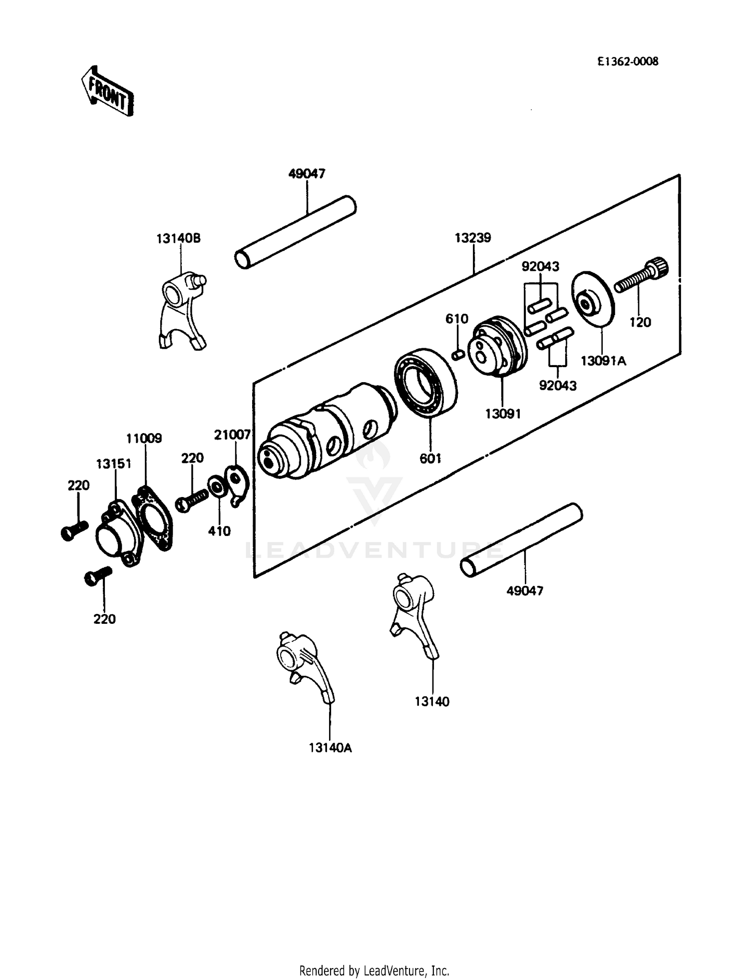 CHANGE DRUM/SHIFT FORK
