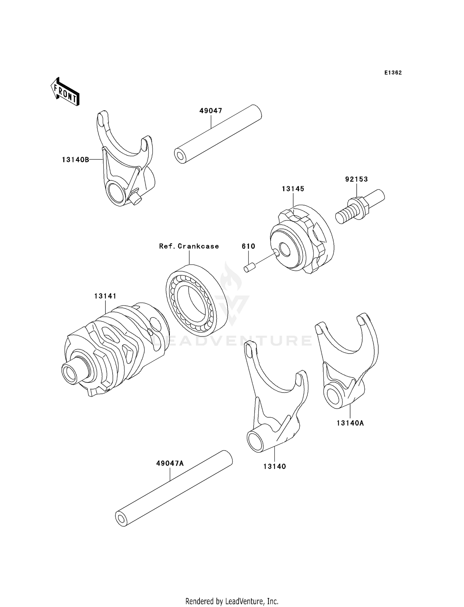 GEAR CHANGE DRUM/SHIFT FORK(S)