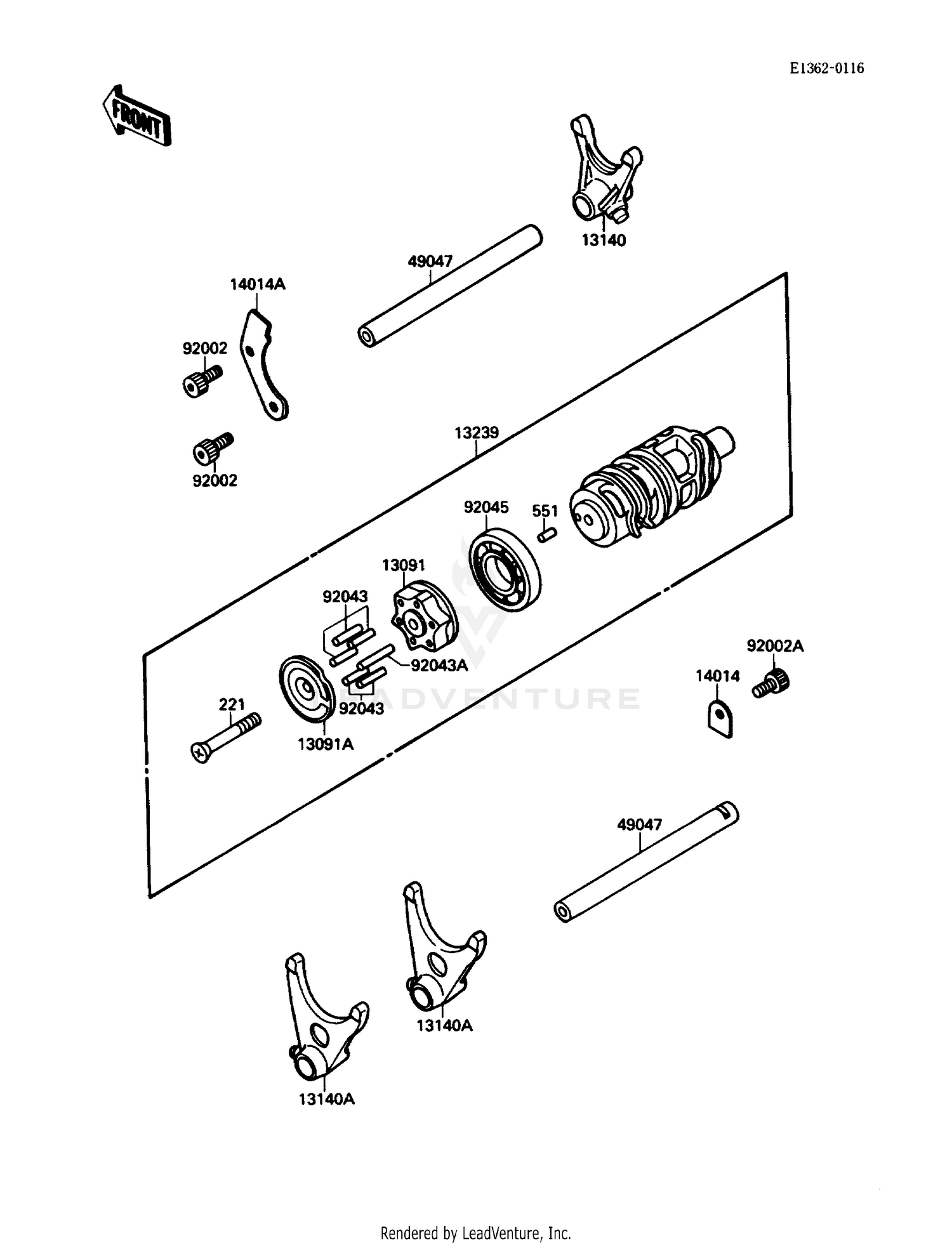 Gear Change Drum/Shift Fork(s)