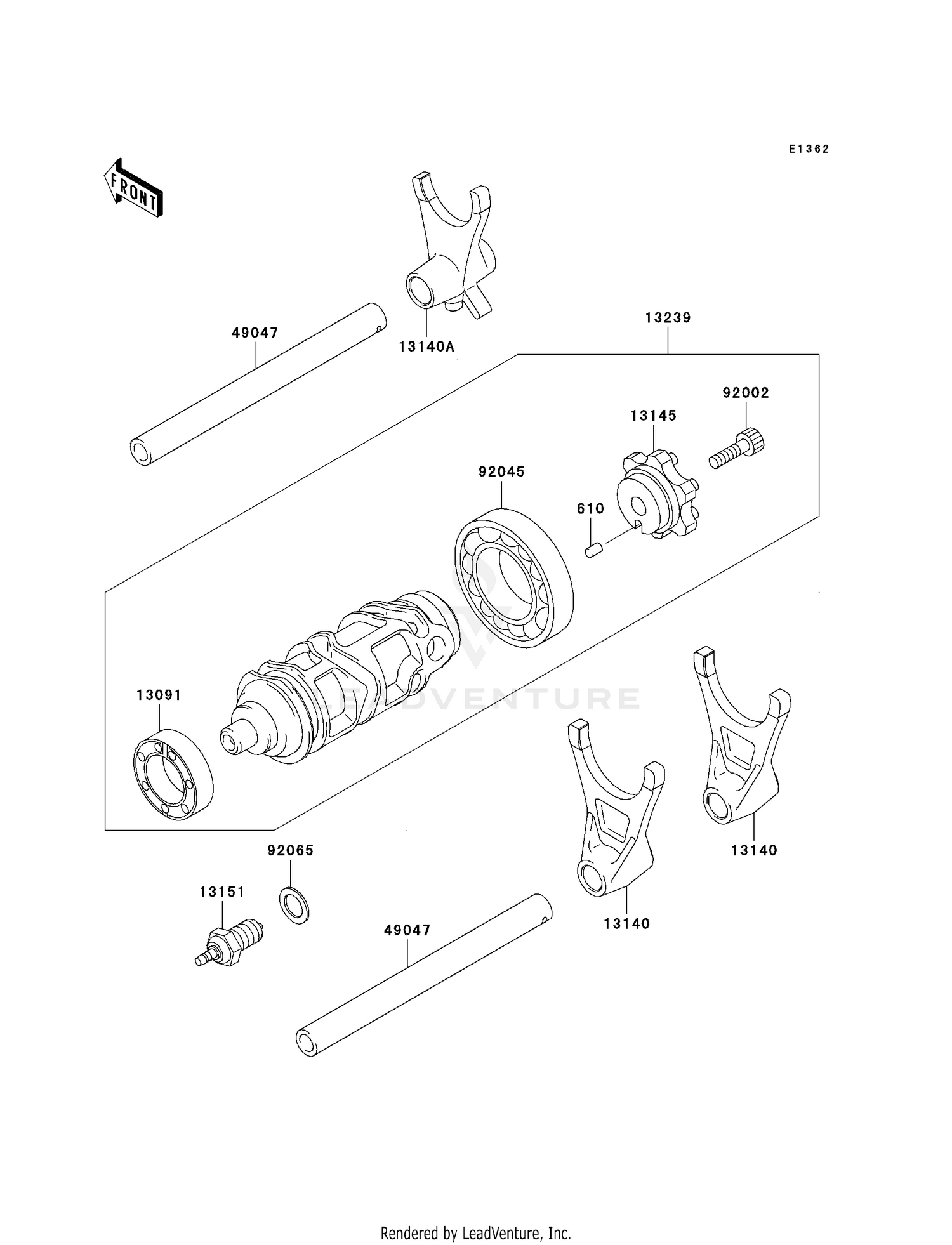 GEAR CHANGE DRUM/SHIFT FORK(S)