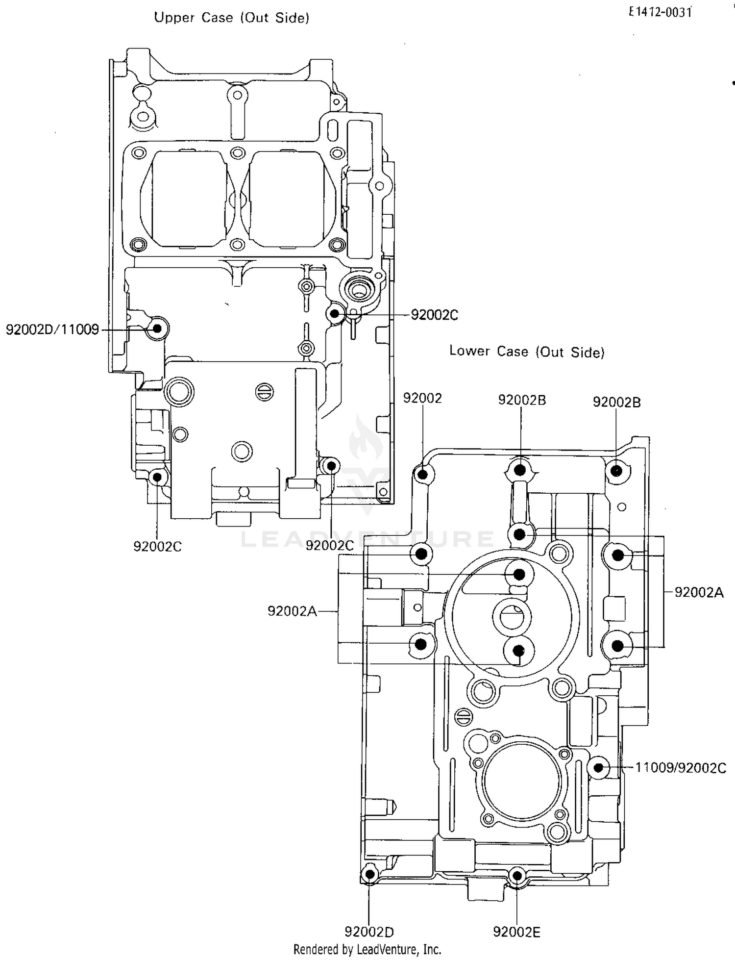 CRANKCASE BOLT & STUD PATTERN