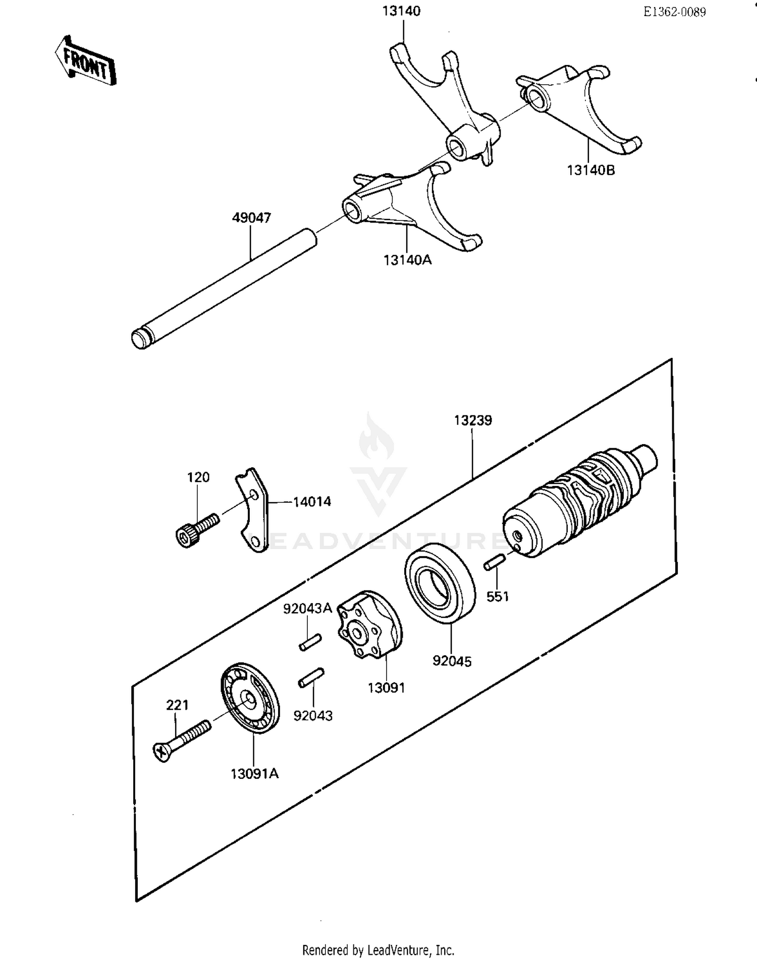GEAR CHANGE DRUM & FORKS