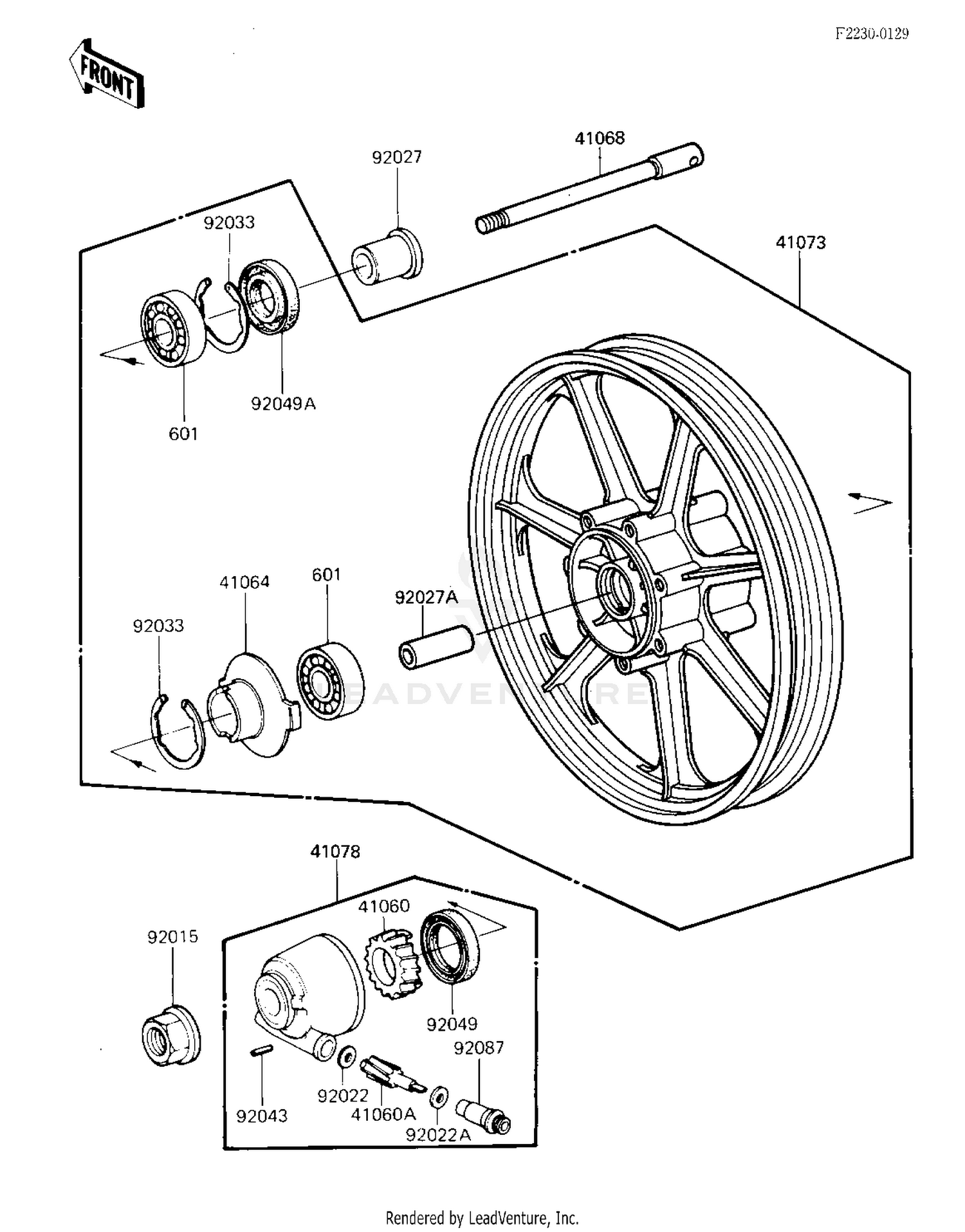FRONT WHEEL/HUB