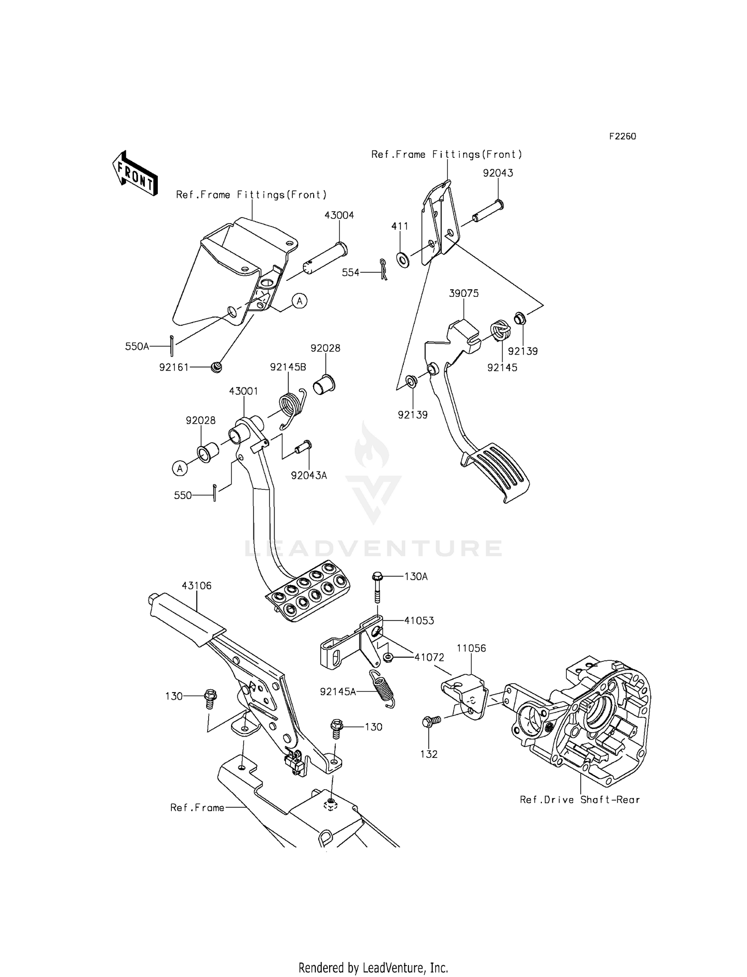 BRAKE PEDAL/THROTTLE LEVER