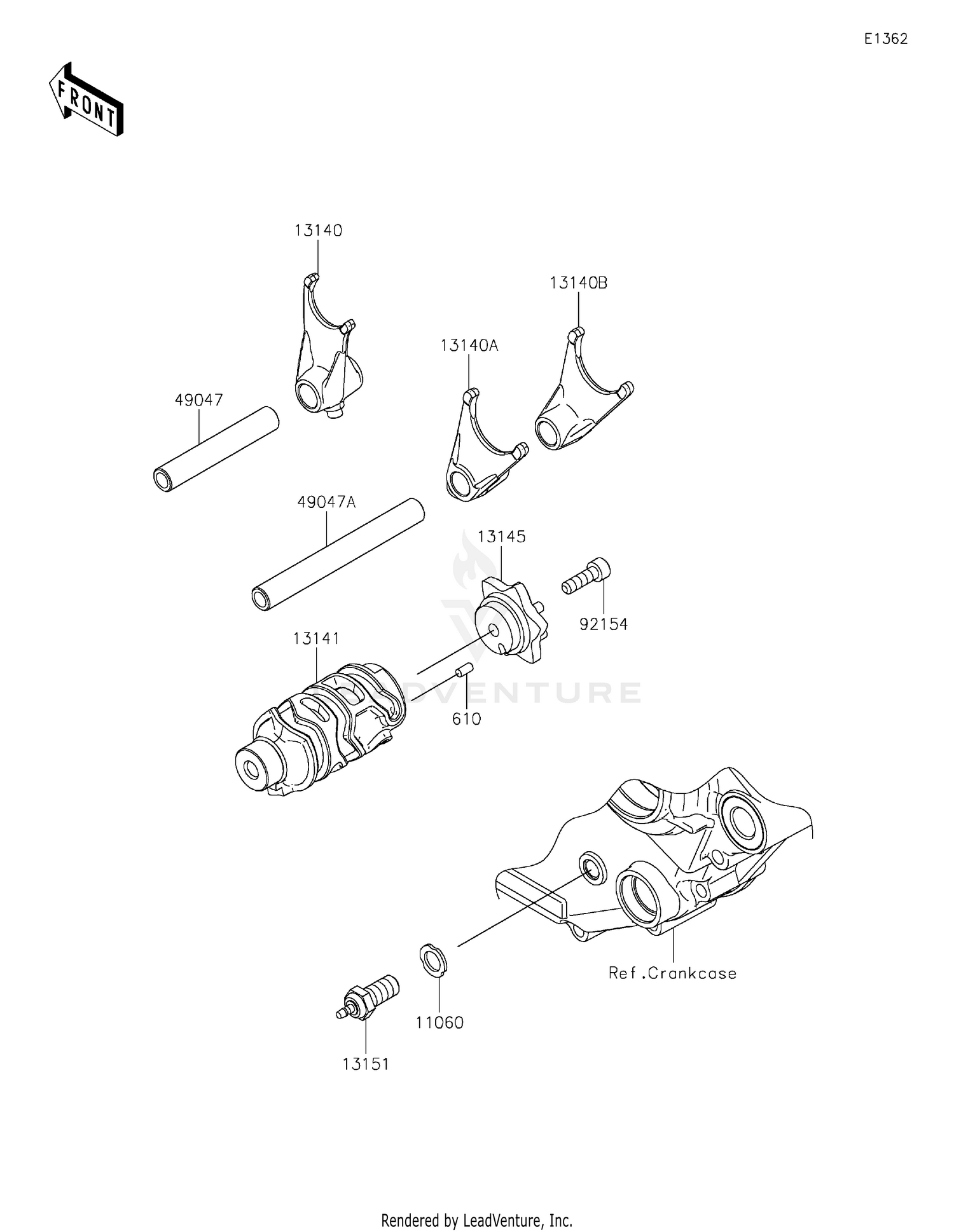 Gear Change Drum/Shift Fork(s)