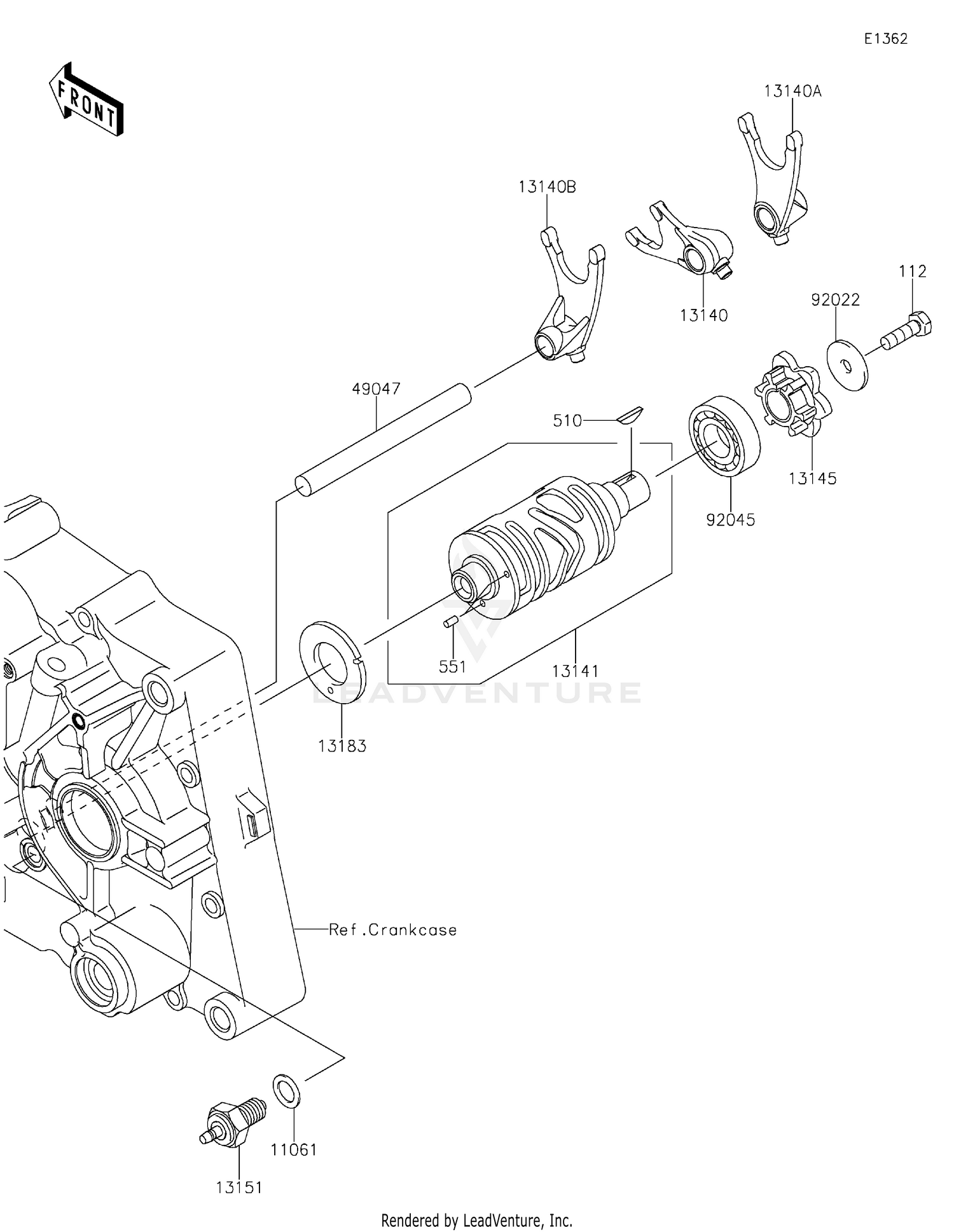 Gear Change Drum/Shift Fork(s)