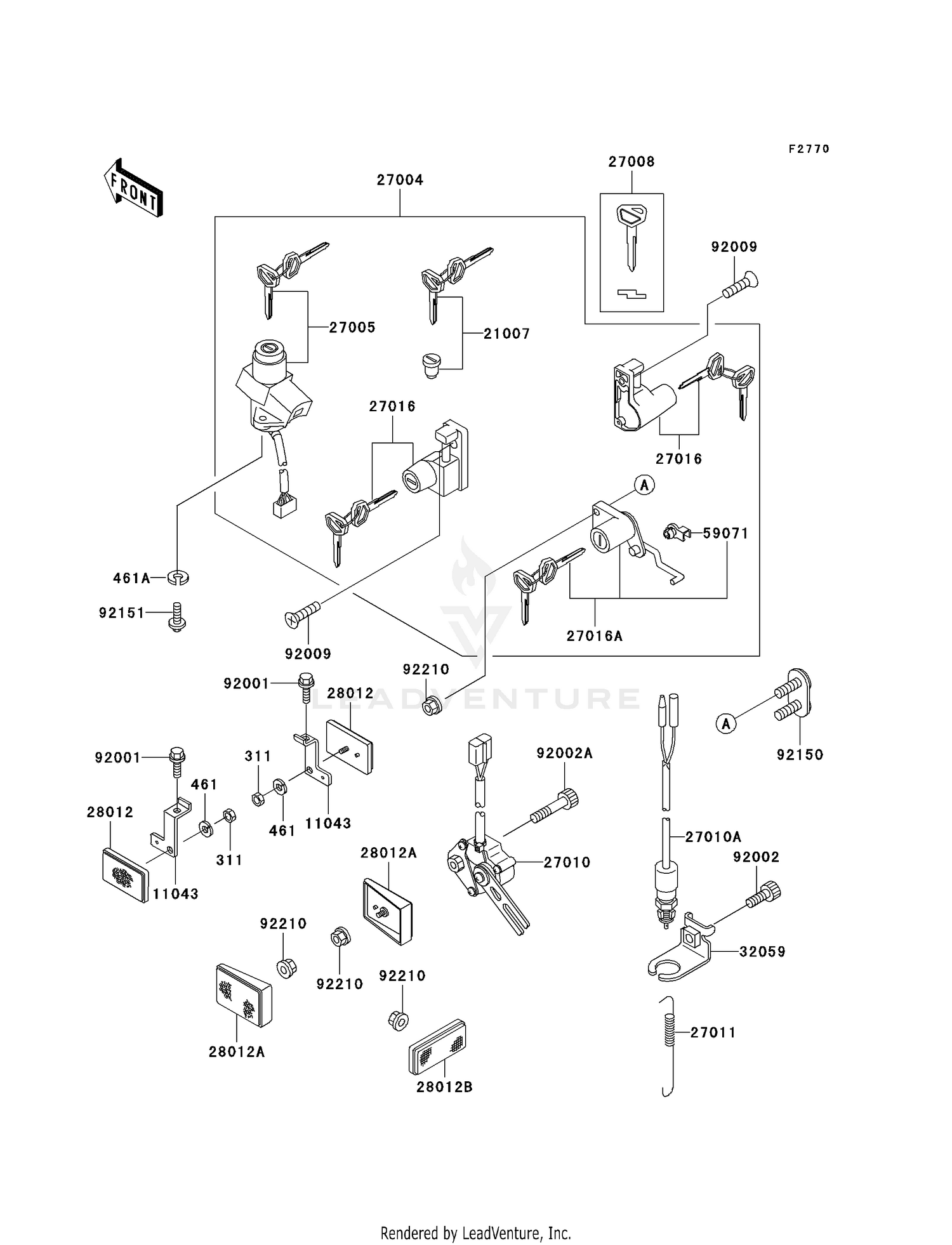 IGNITION SWITCH/LOCKS/REFLECTORS