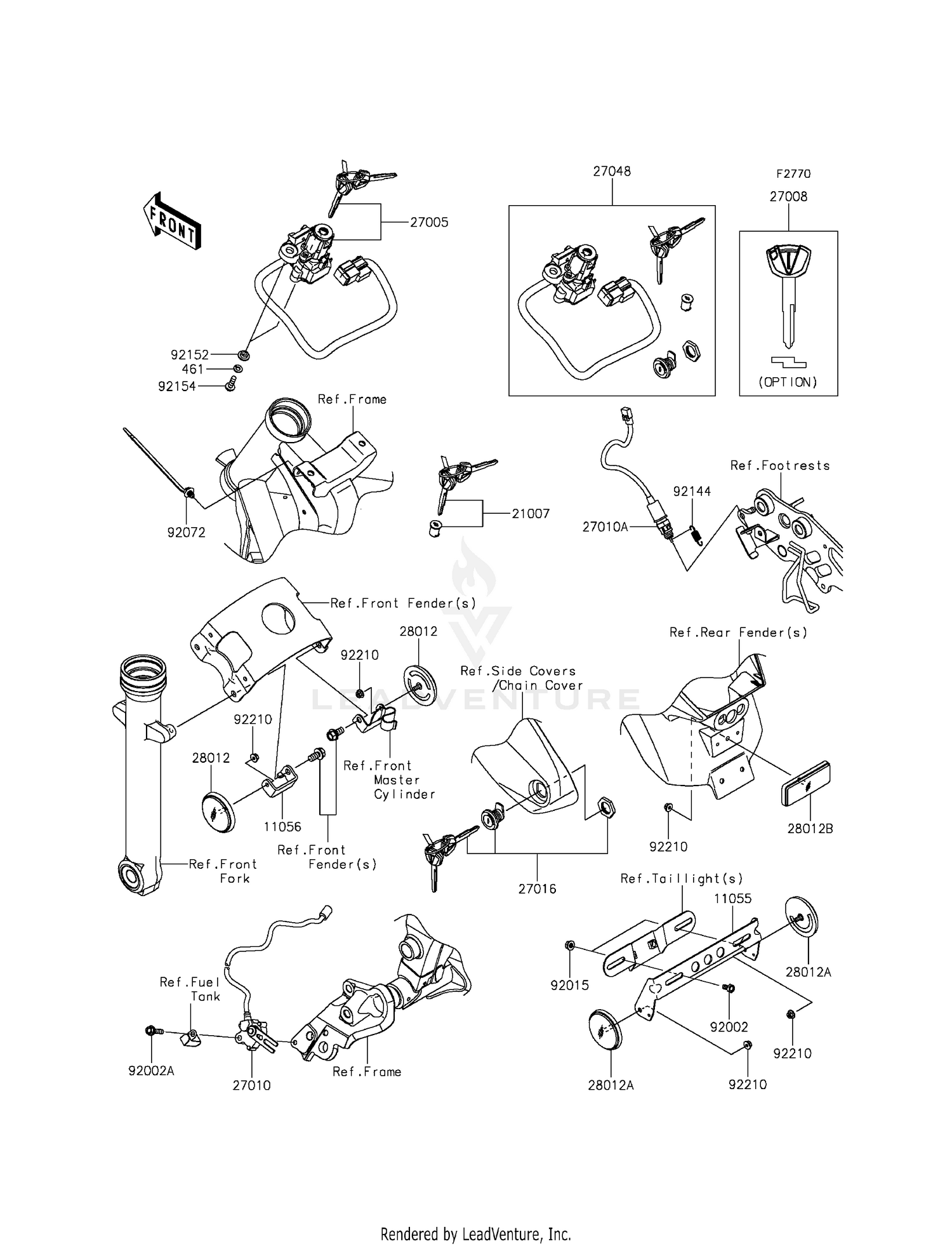 IGNITION SWITCH/LOCKS/REFLECTORS