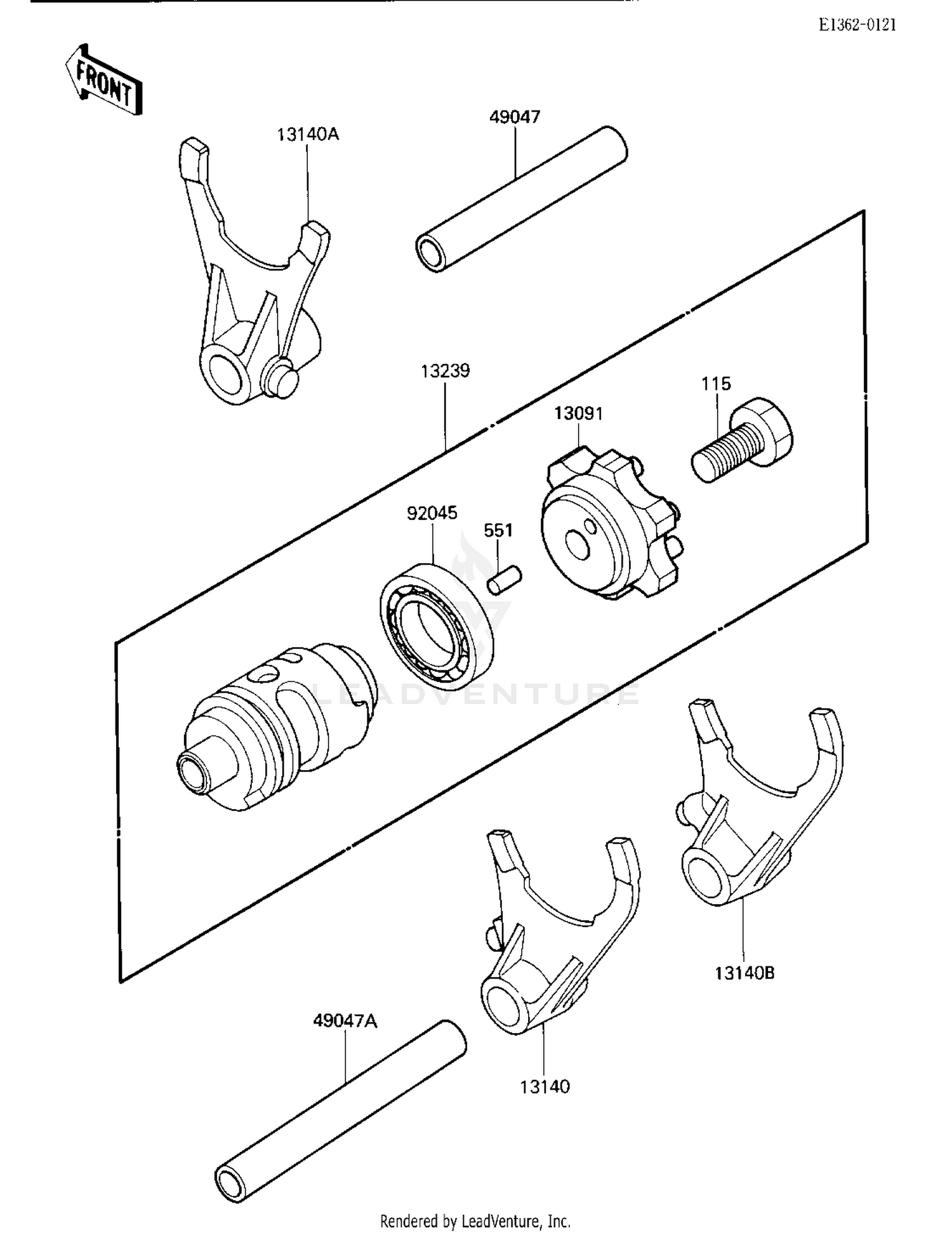 GEAR CHANGE DRUM & FORKS