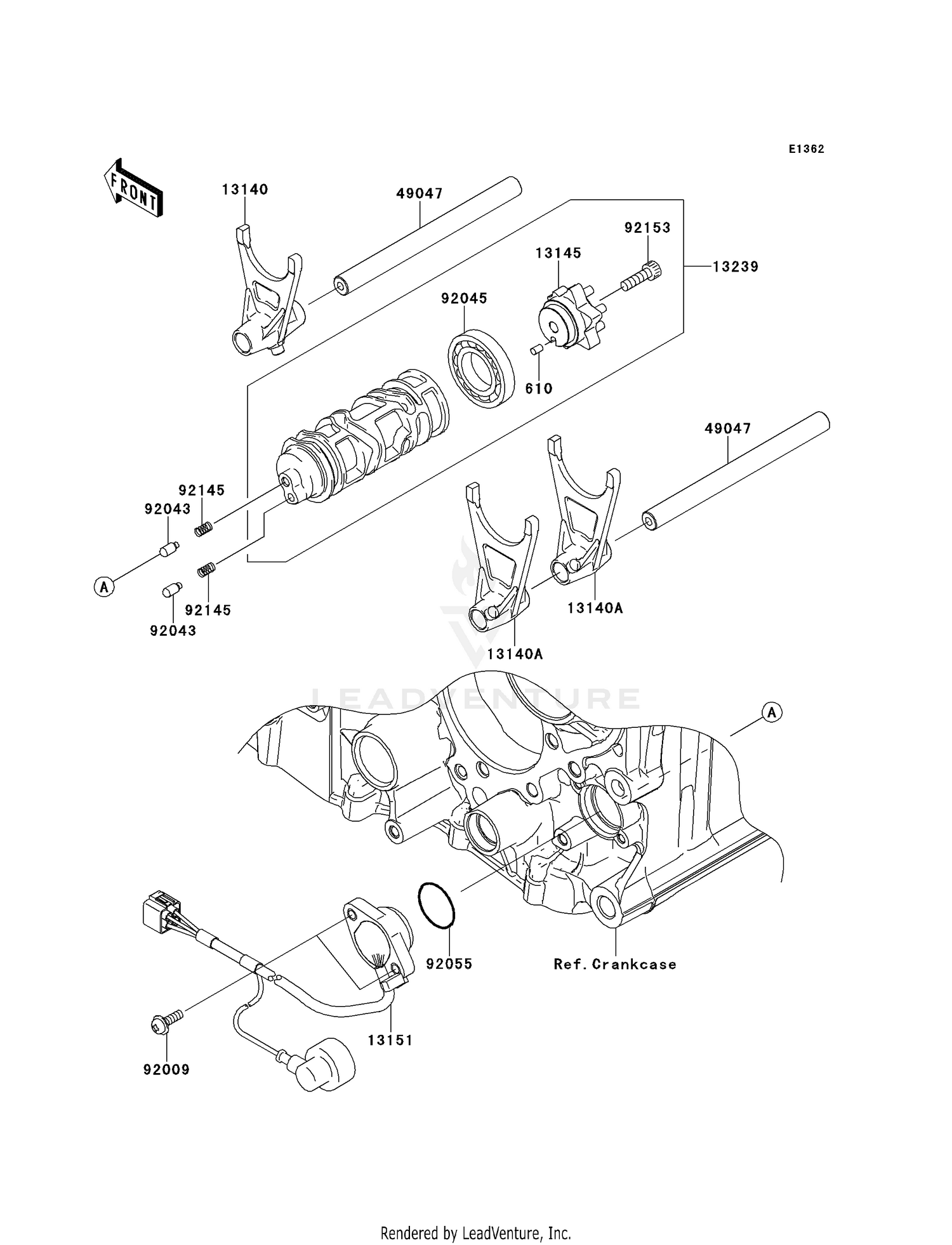 GEAR CHANGE DRUM/SHIFT FORK(S)