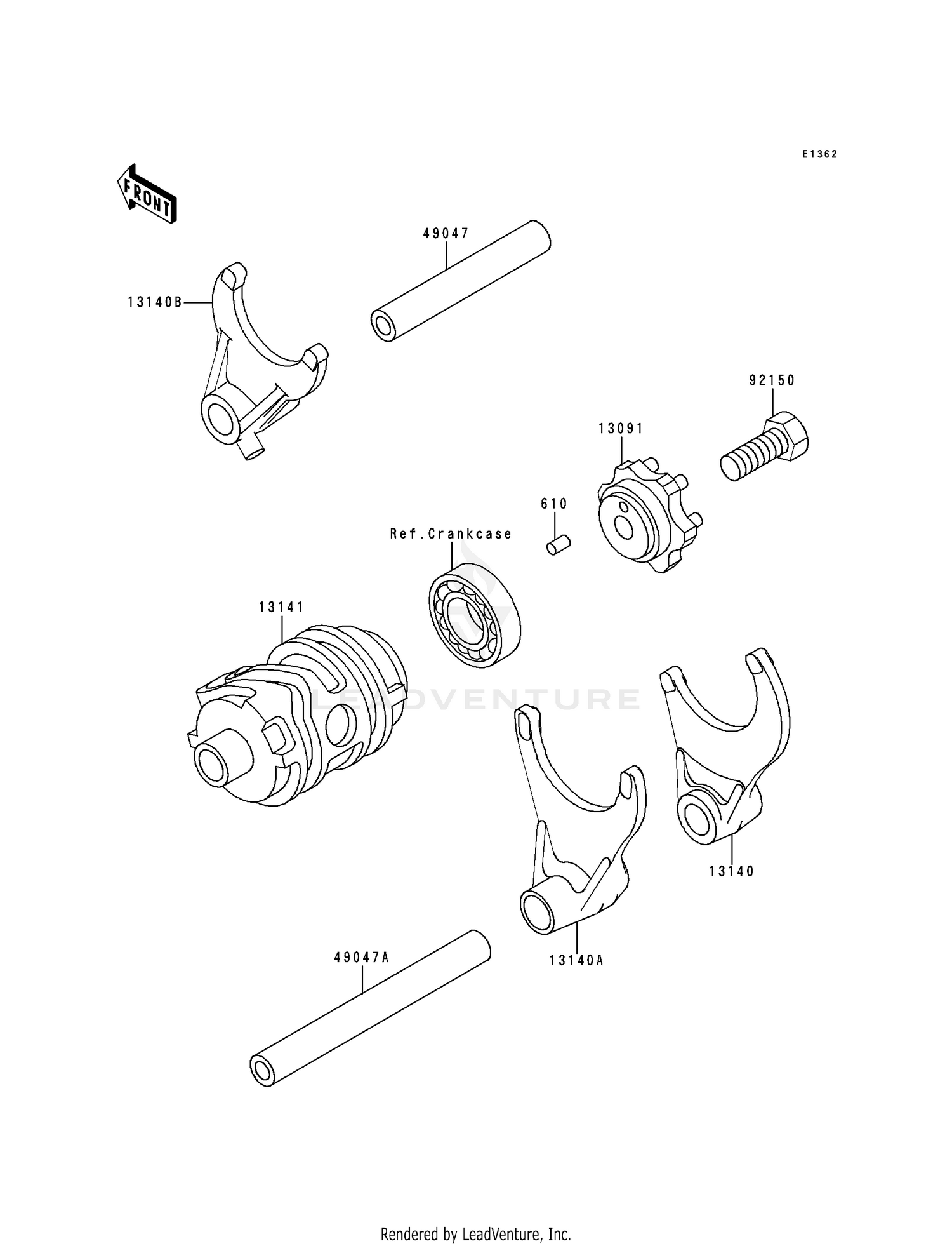 GEAR CHANGE DRUM/SHIFT FORK(S)