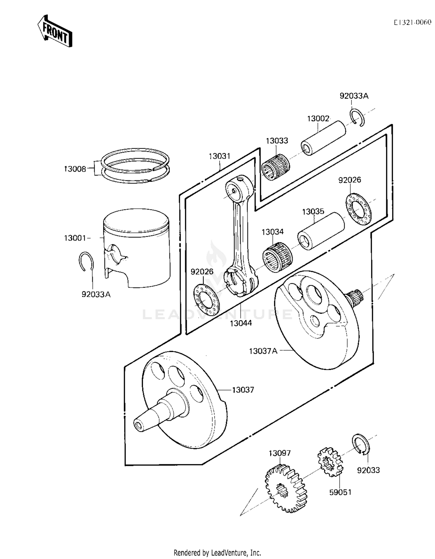 CRANKSHAFT/PISTON ('85 A2)
