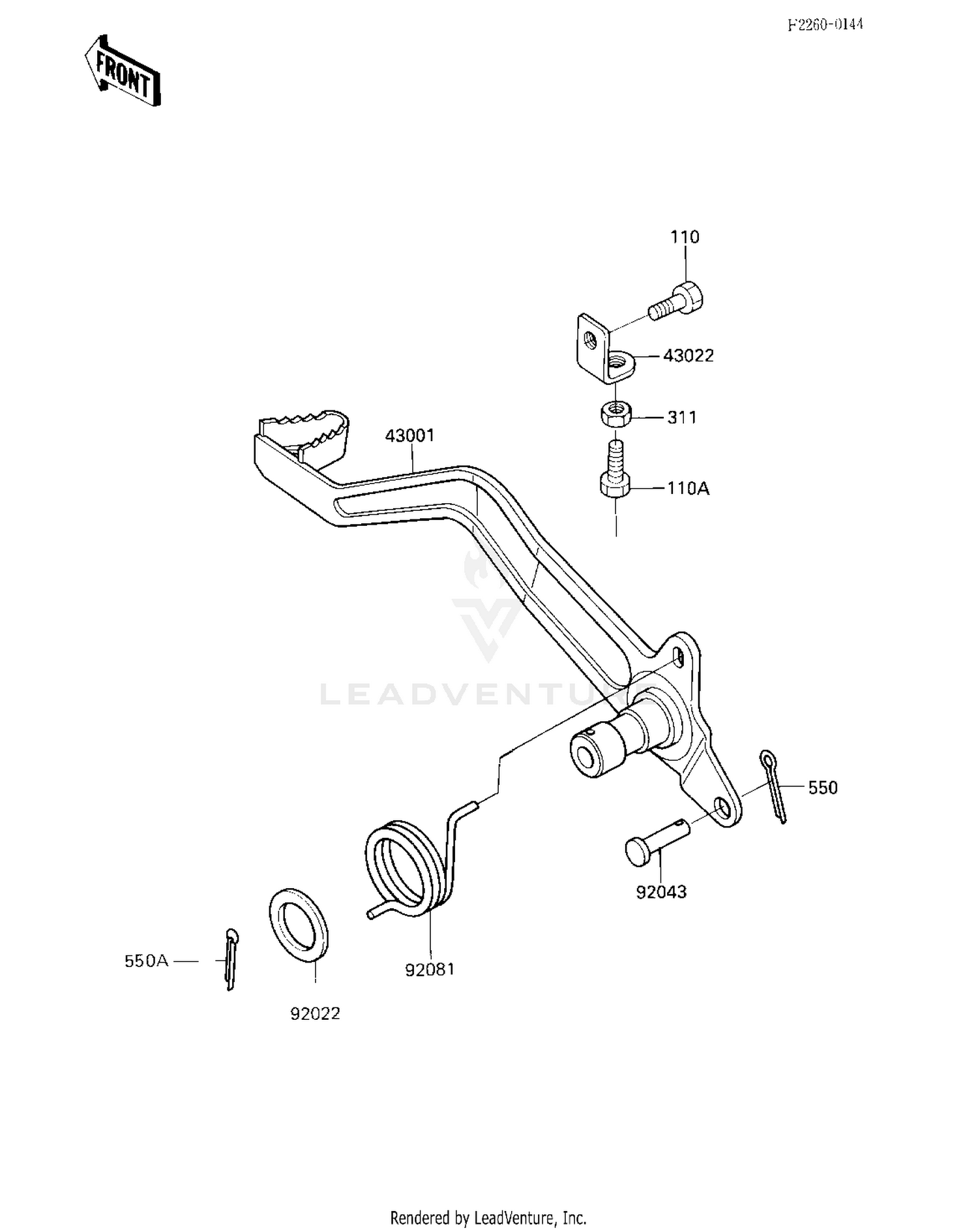 BRAKE PEDAL ('85 A2)