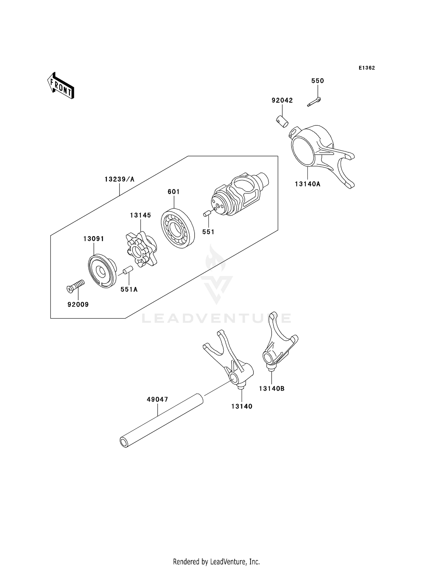 GEAR CHANGE DRUM/SHIFT FORK(S)