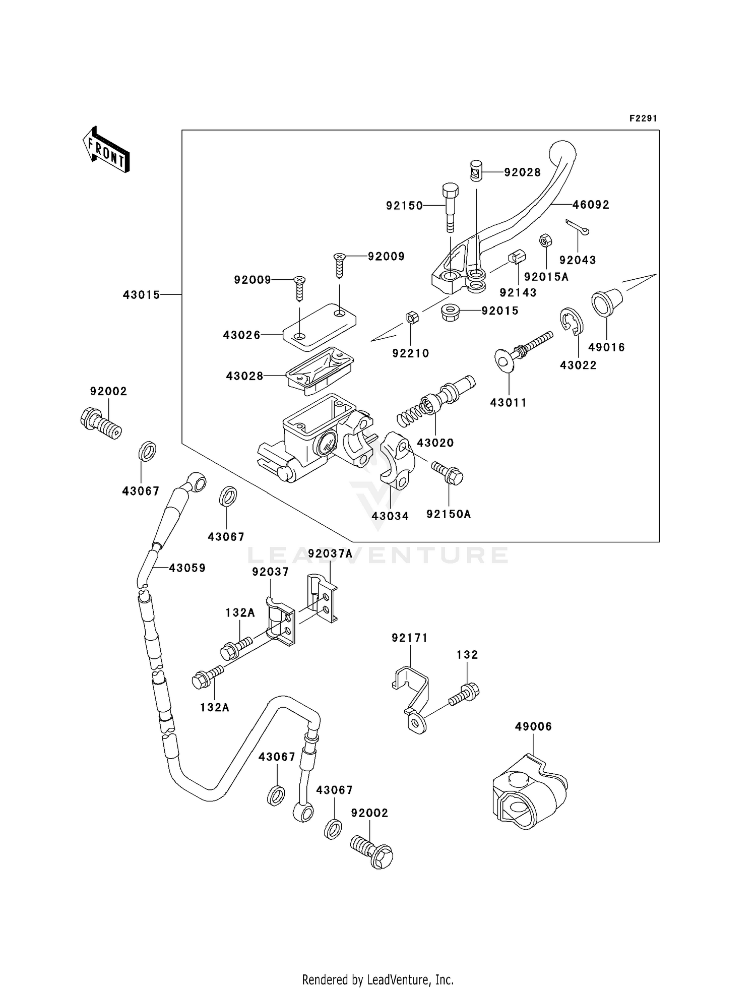 FRONT MASTER CYLINDER (KX500-E15)