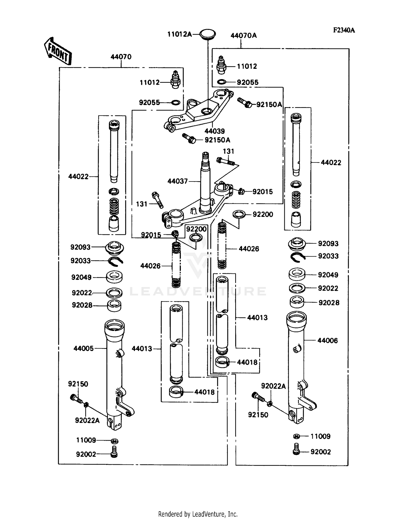 FRONT FORK (ZX1100-C3/C4)