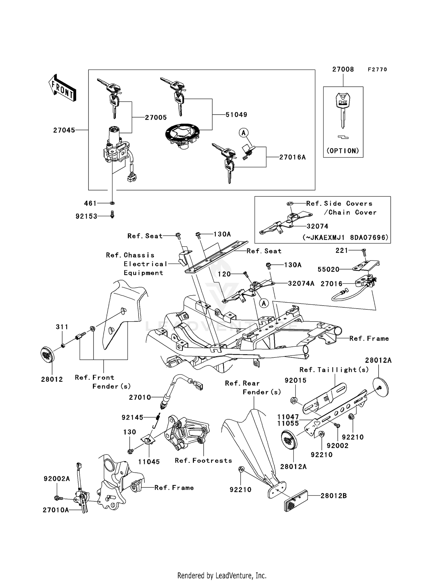 IGNITION SWITCH/LOCKS/REFLECTORS