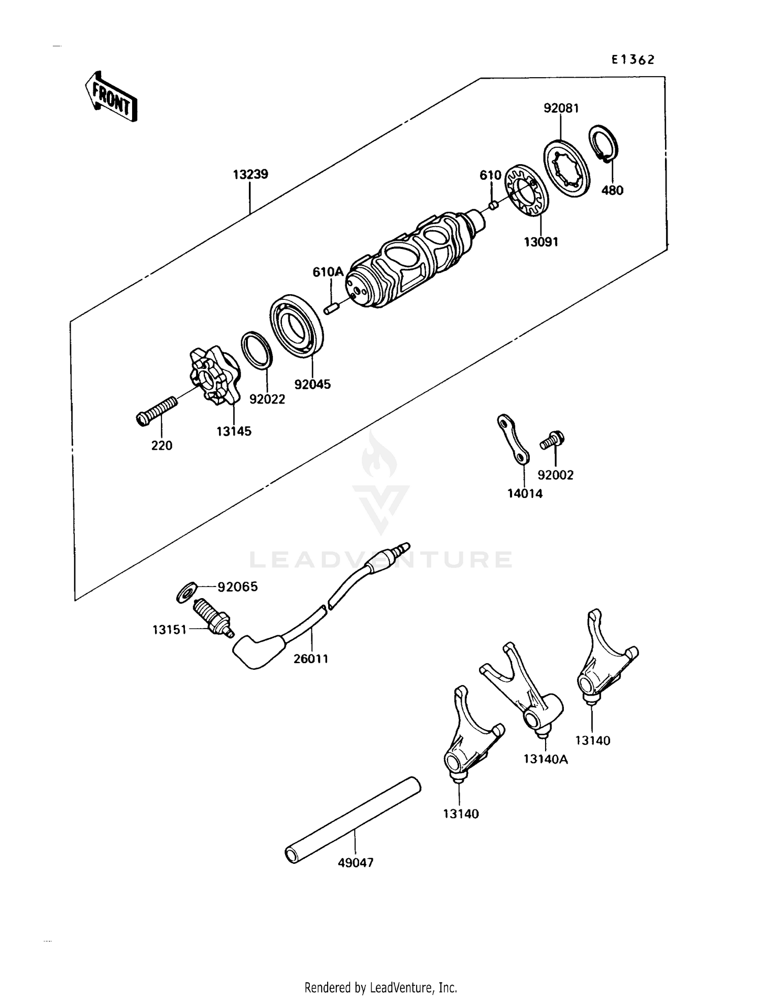 CHANGE DRUM/SHIFT FORK