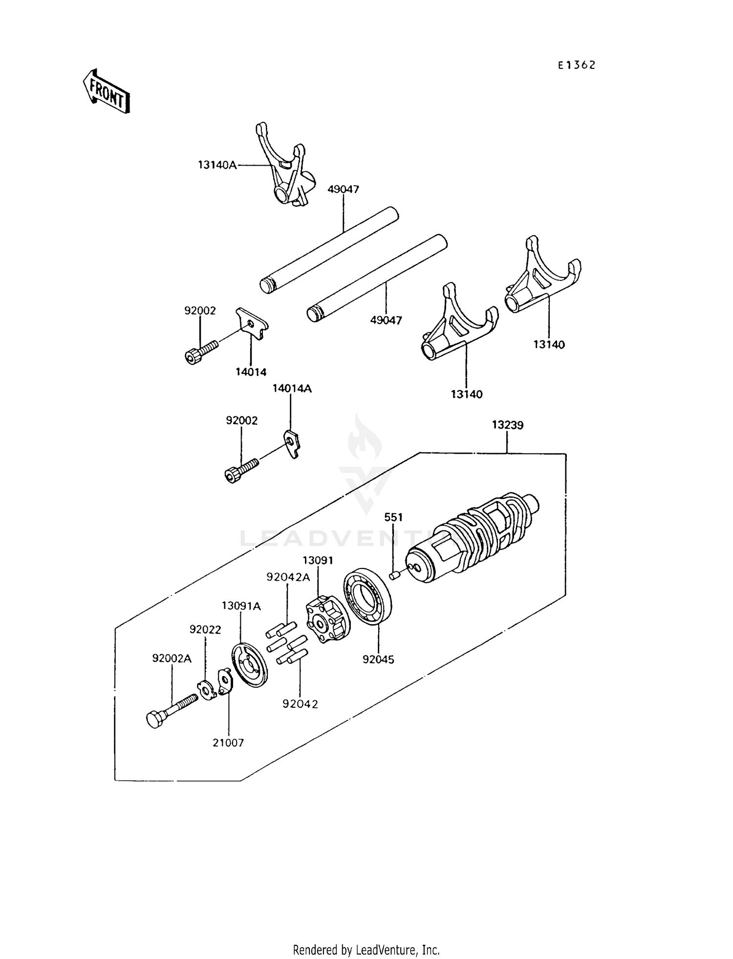 GEAR CHANGE DRUM/SHIFT FORK(S)