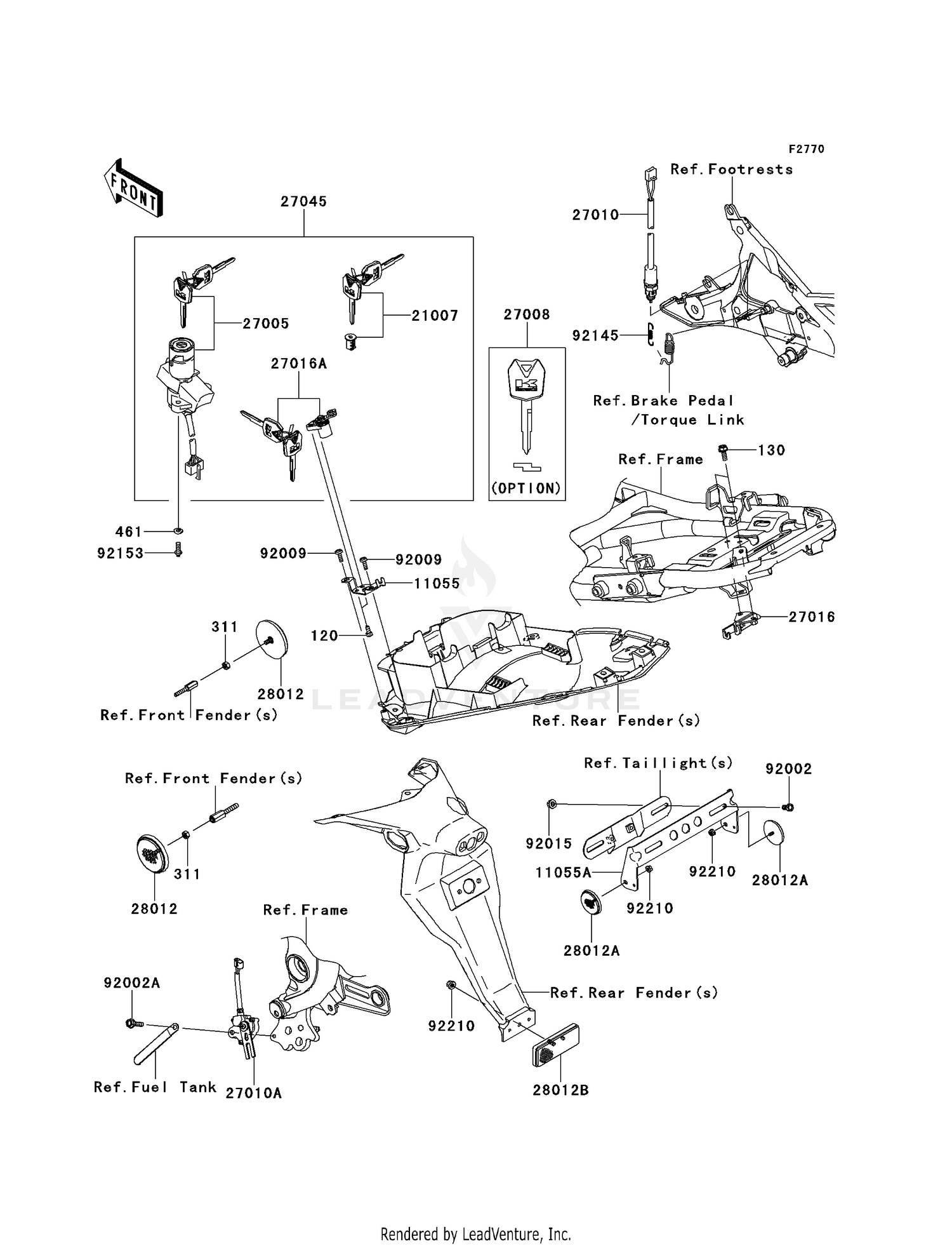 IGNITION SWITCH/LOCKS/REFLECTORS